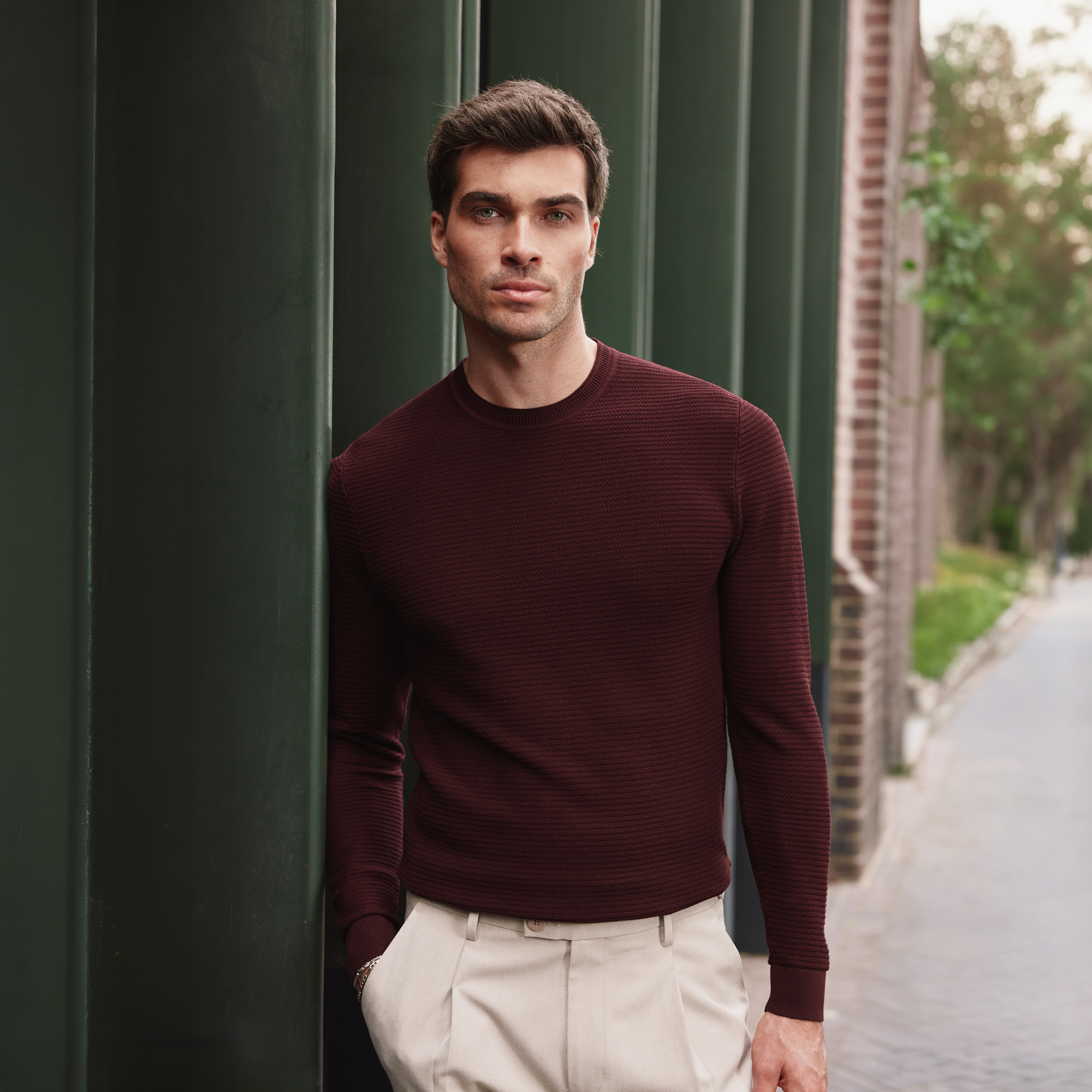 Cambridge Textured Crew Knit