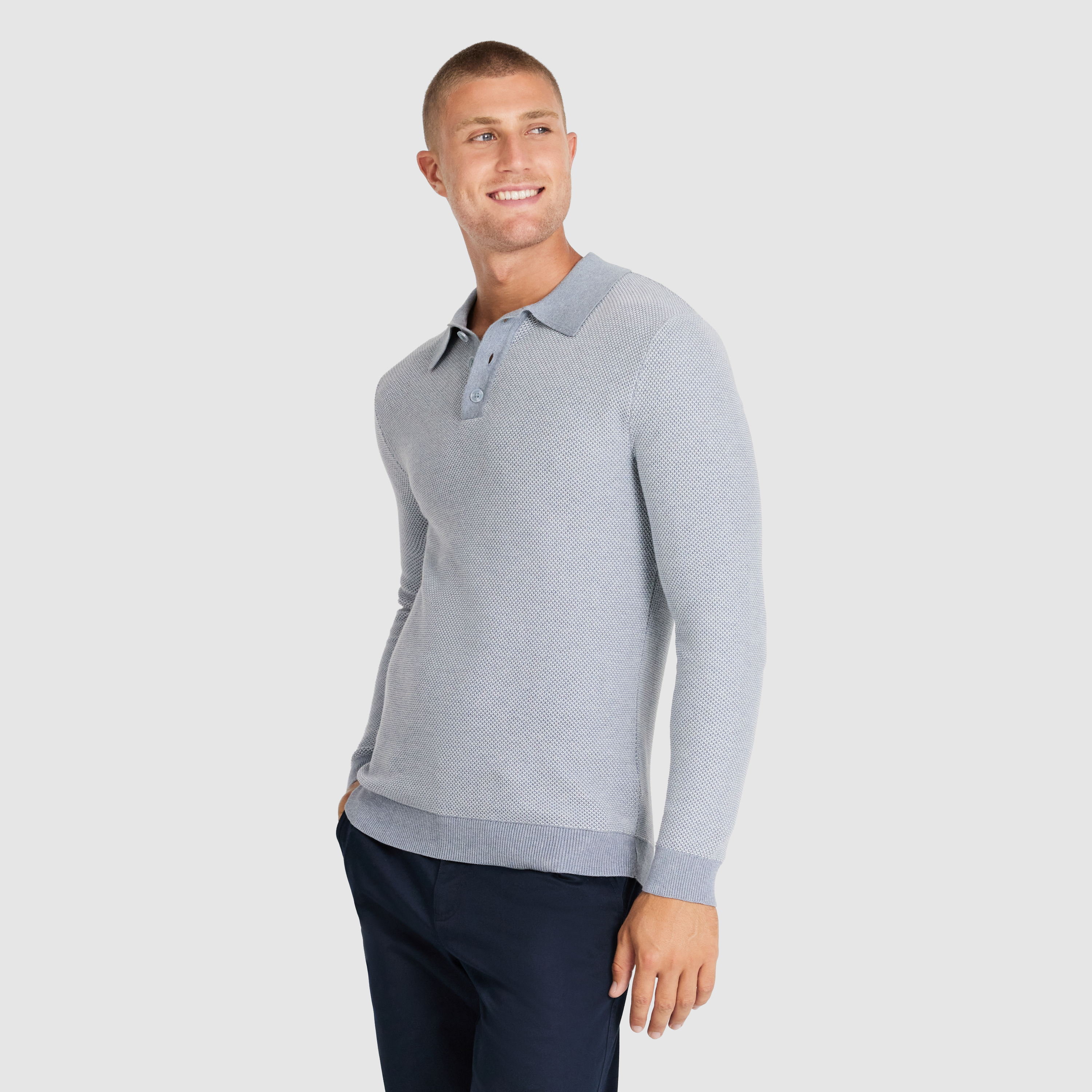 Light Blue Alder Textured Knit