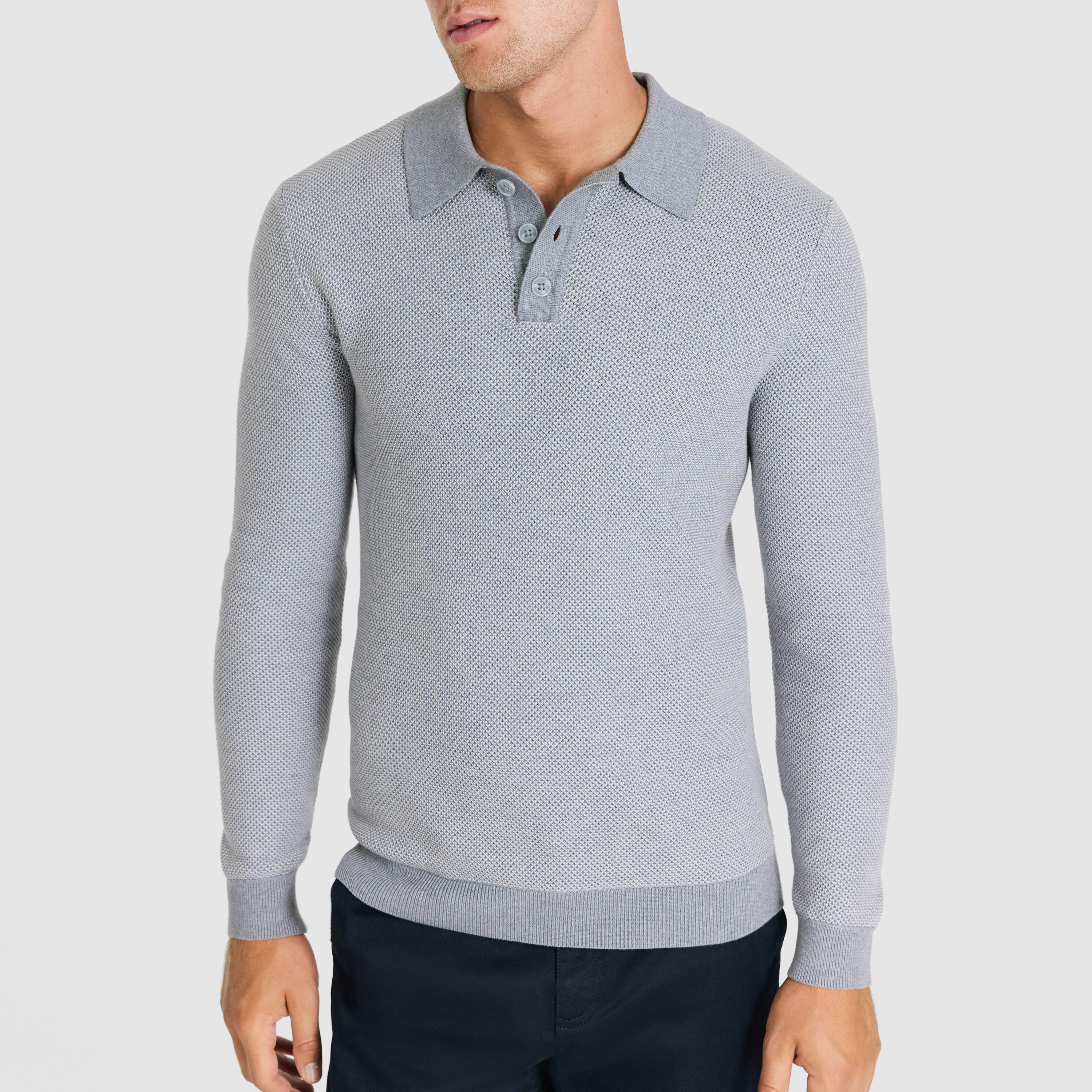 Light Blue Alder Textured Knit