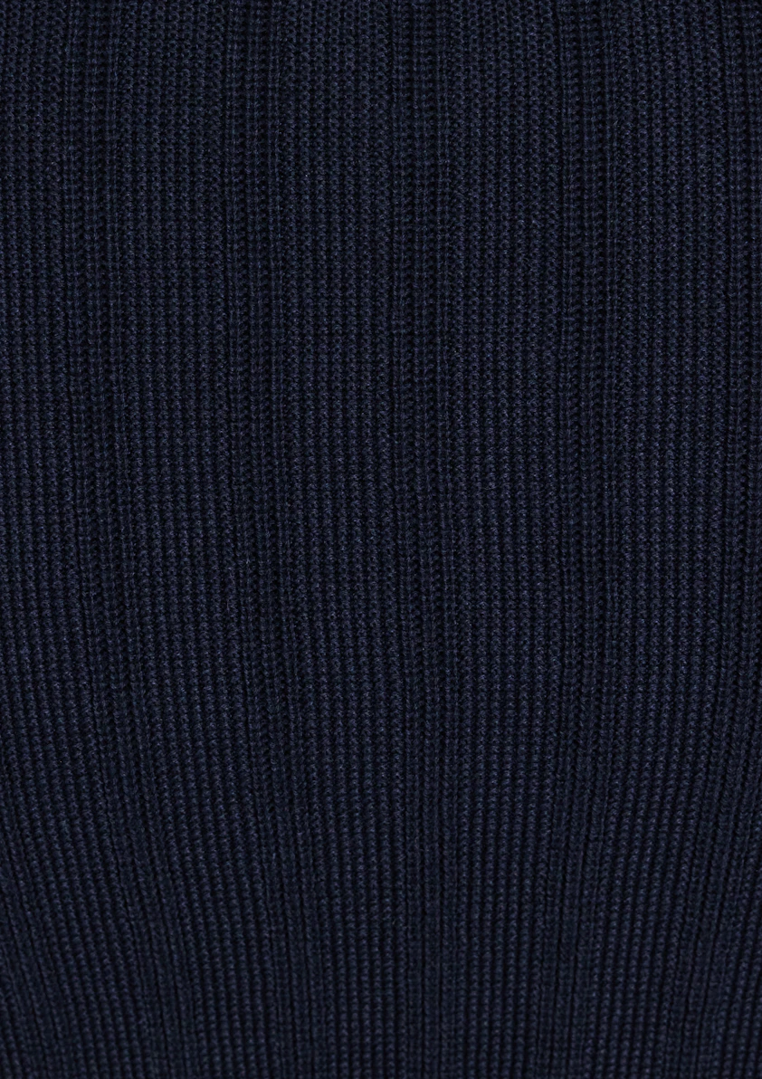 Navy Priestley Zip Knit