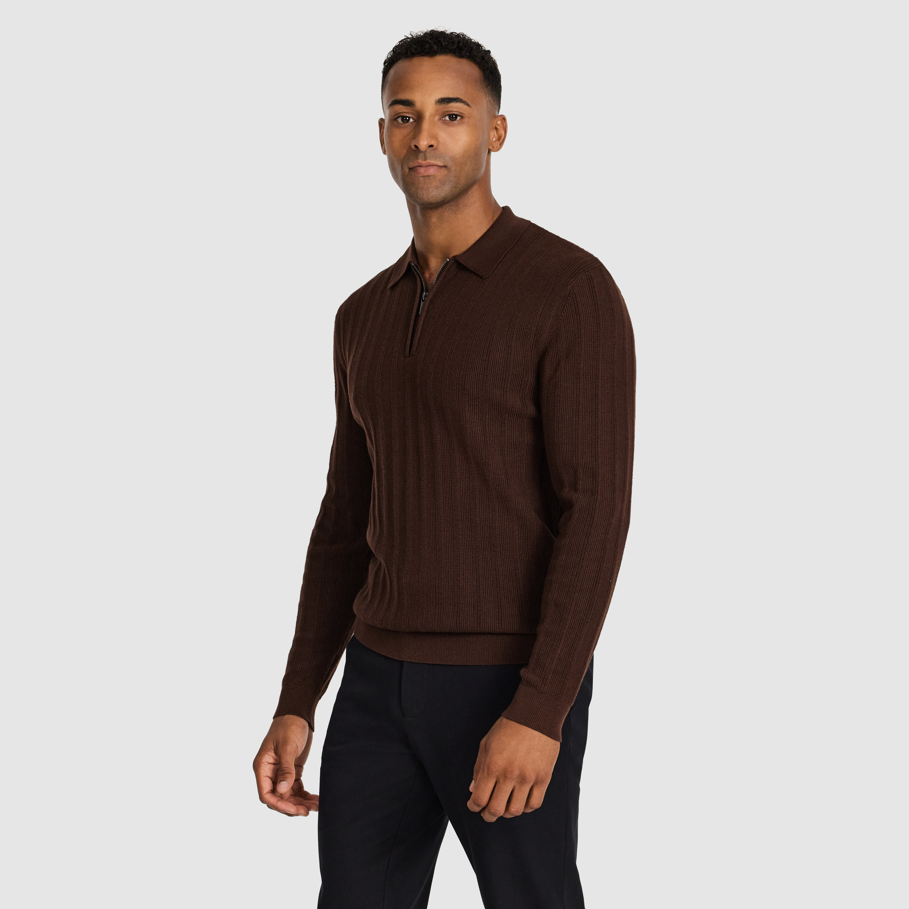 Rust Priestley Zip Knit