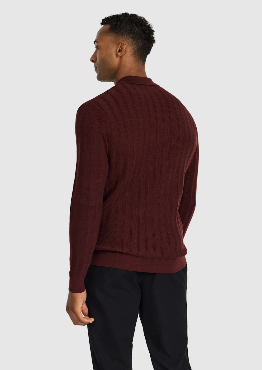 Rust Priestley Zip Knit