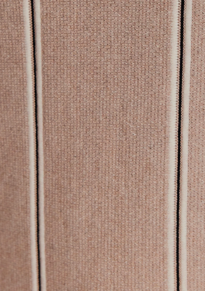 Sand Cedar Stripe Zip Knit