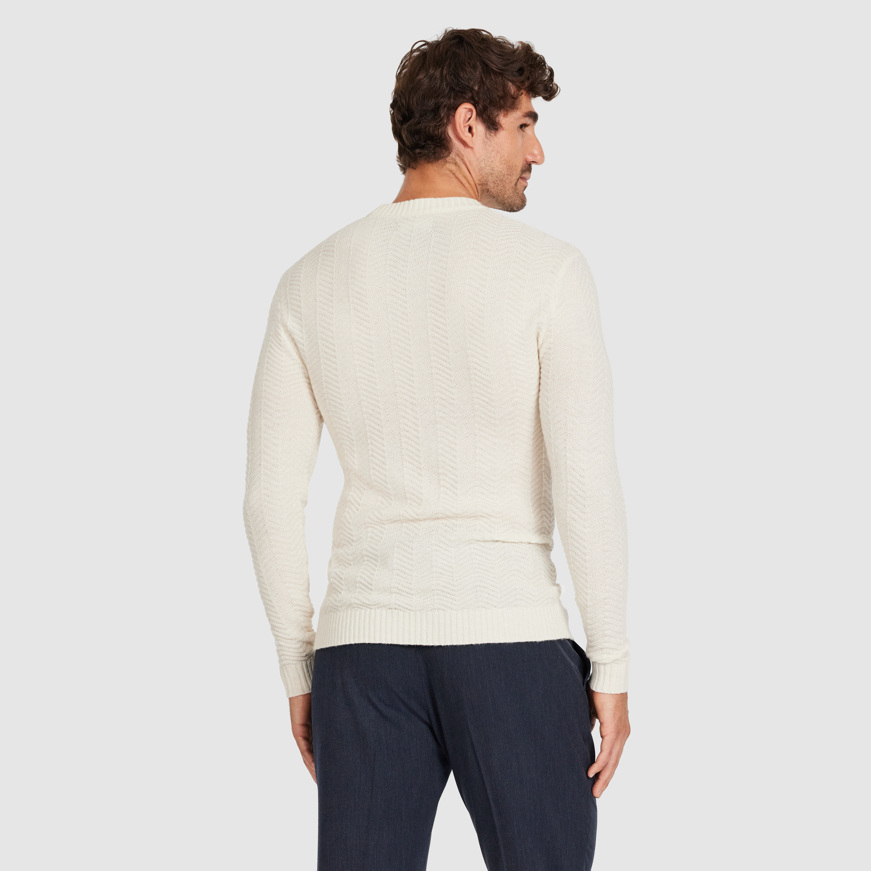 Louis Wool Textured Crew Knit
