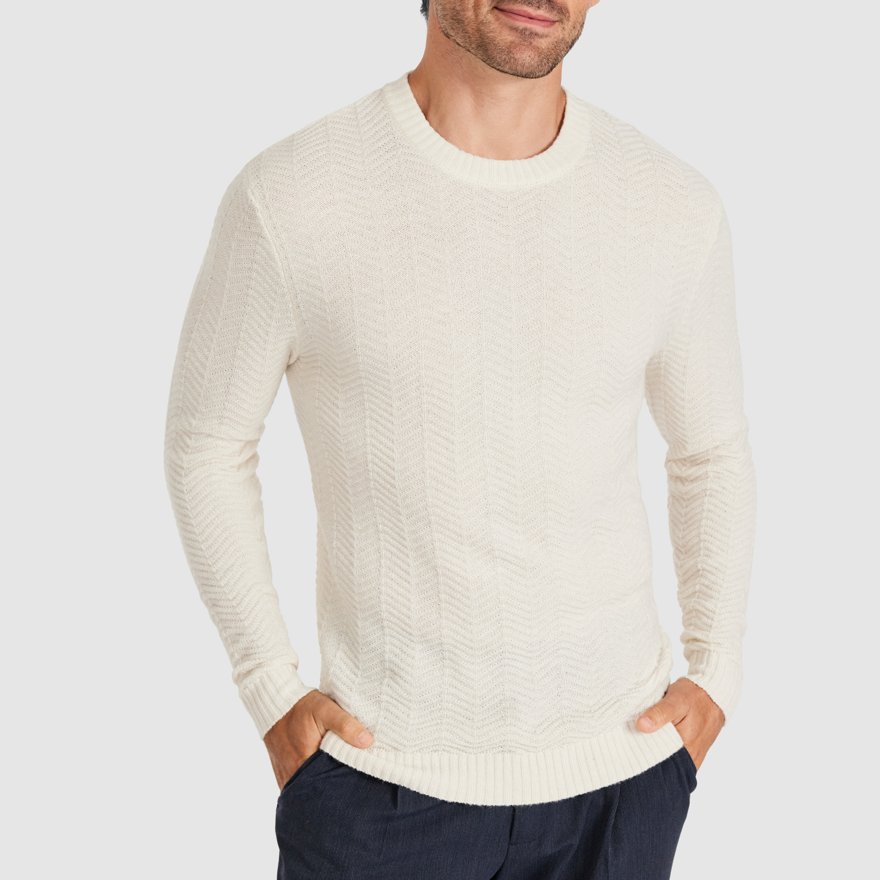 Louis Wool Textured Crew Knit