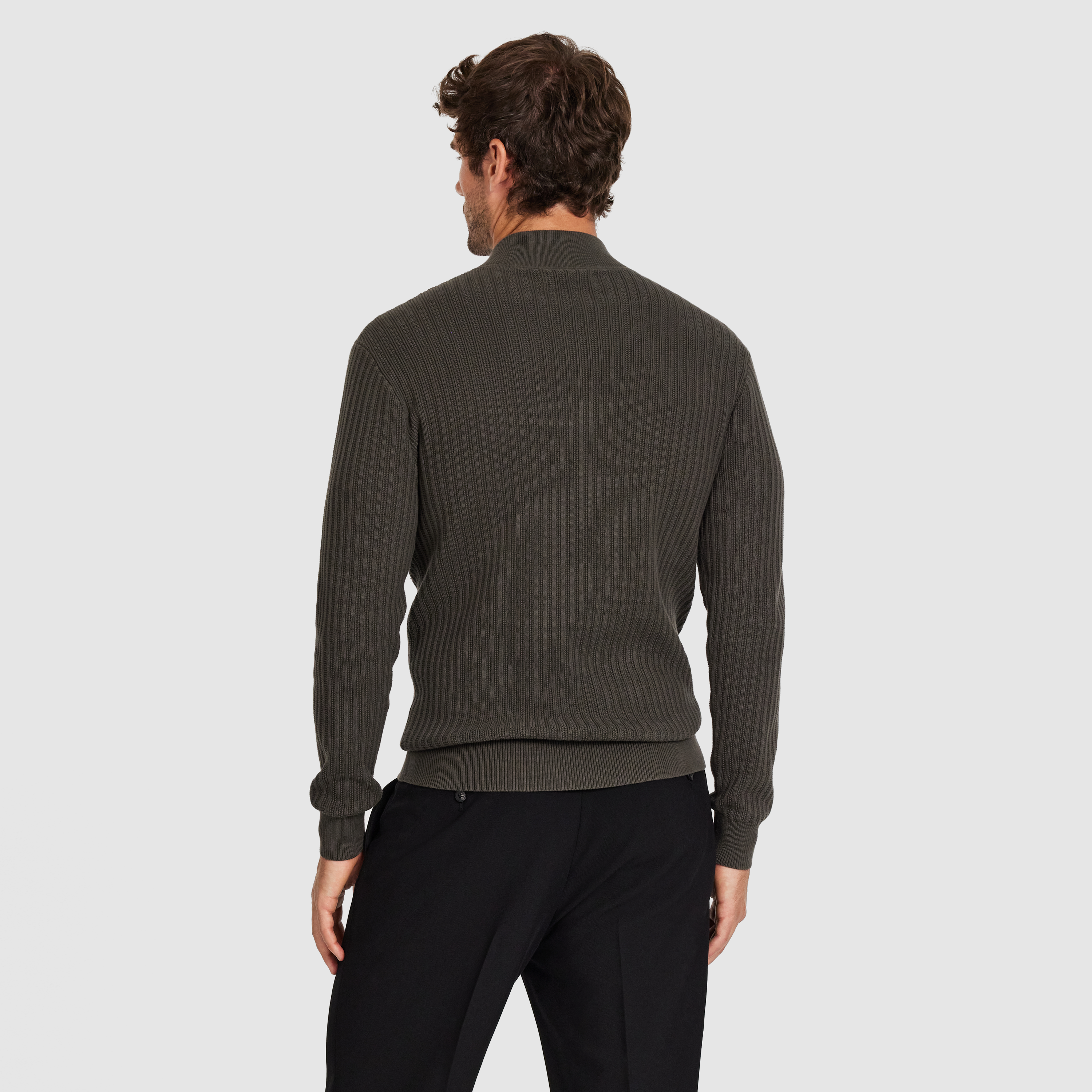 Henry Textured Zip Knit