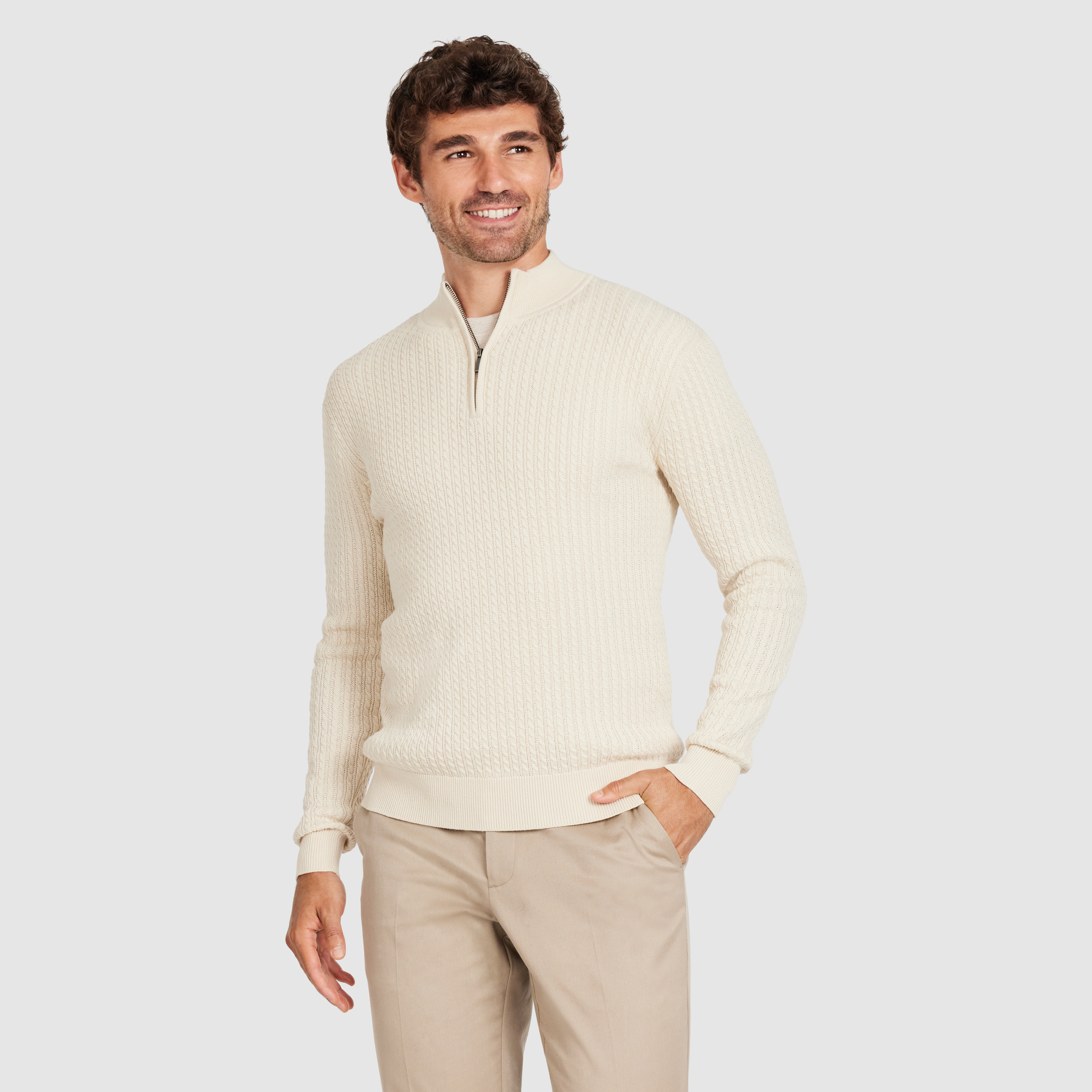 Charly Cable Zip Knit