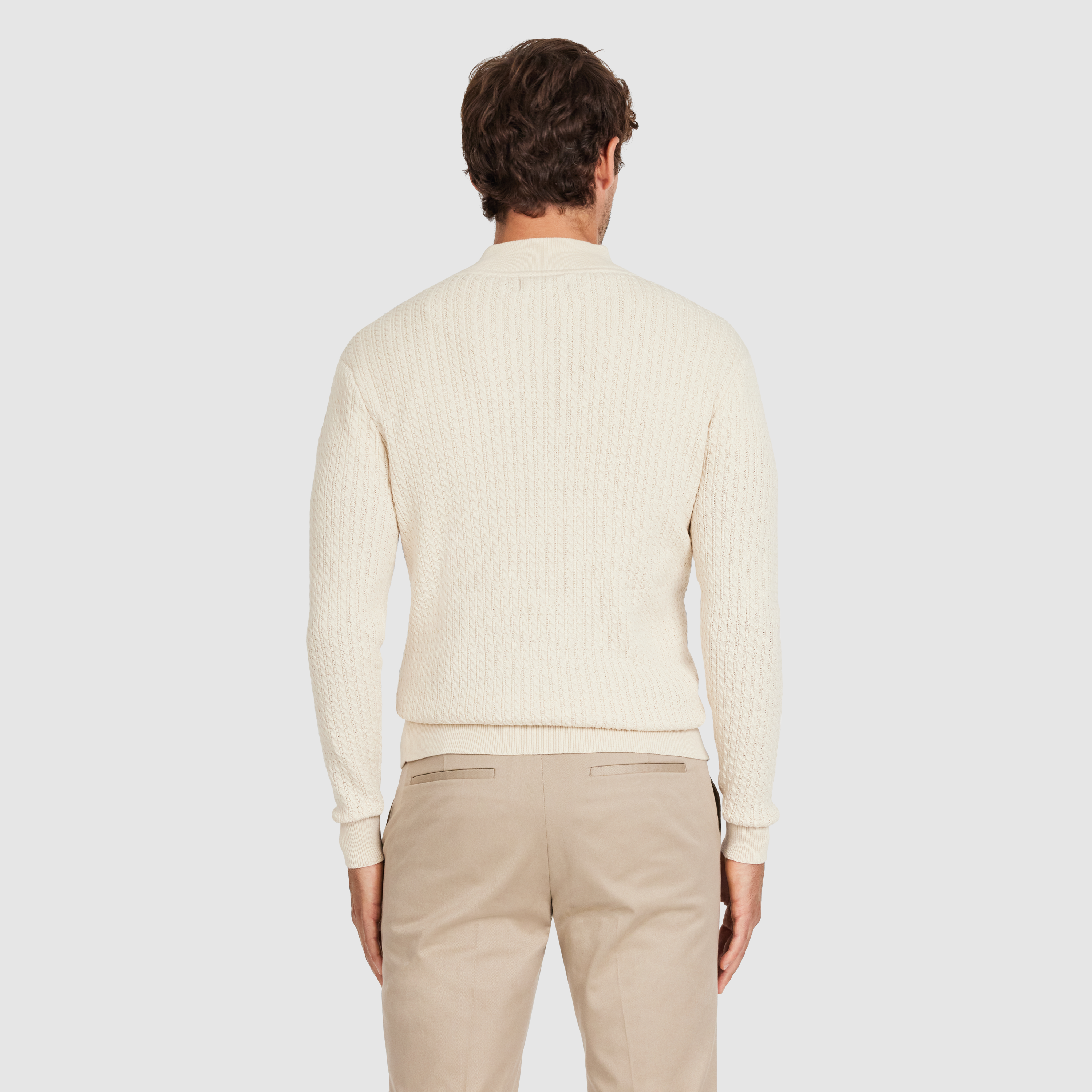Stone Charly Cable Zip Knit