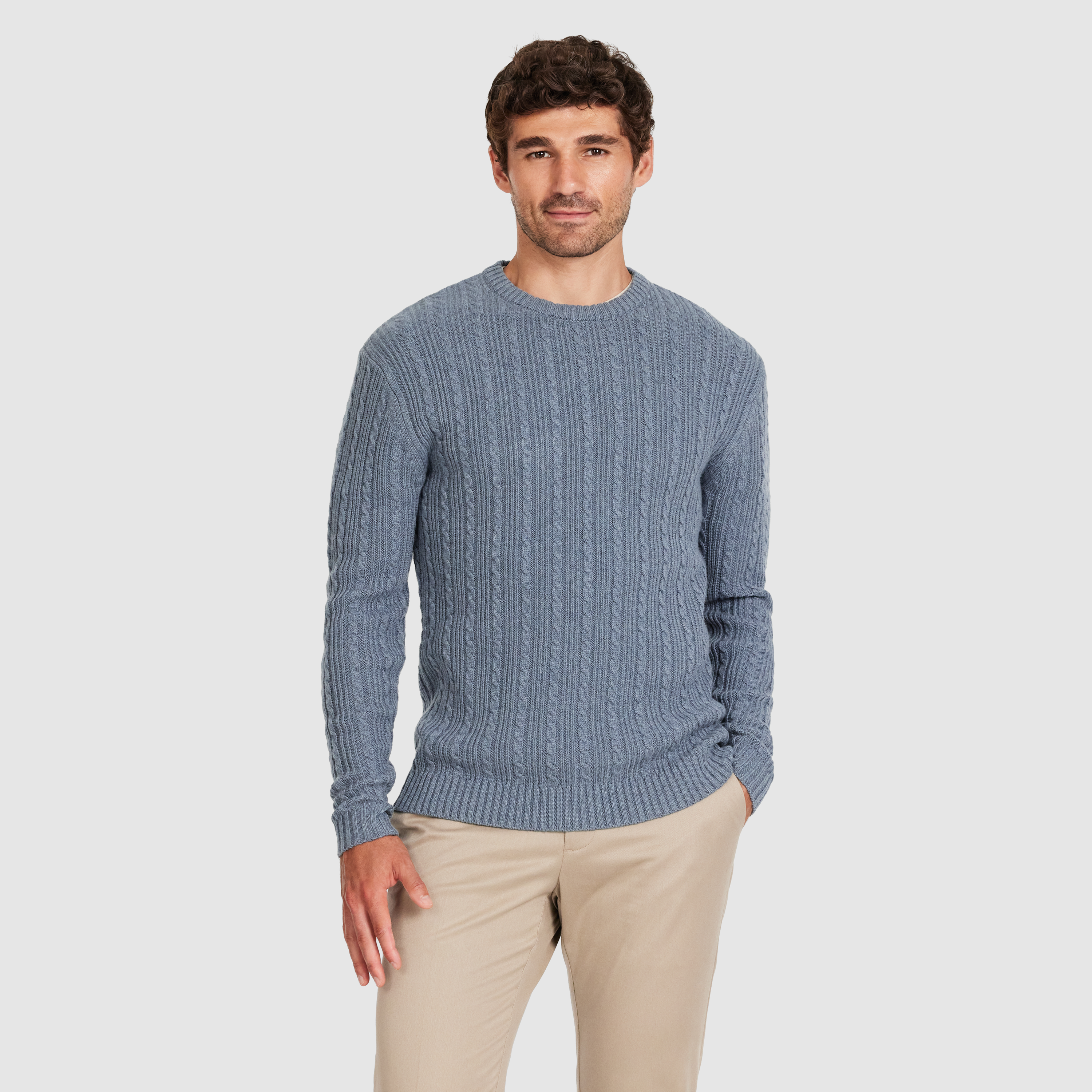 Rupert Wool Textured Crew Knit