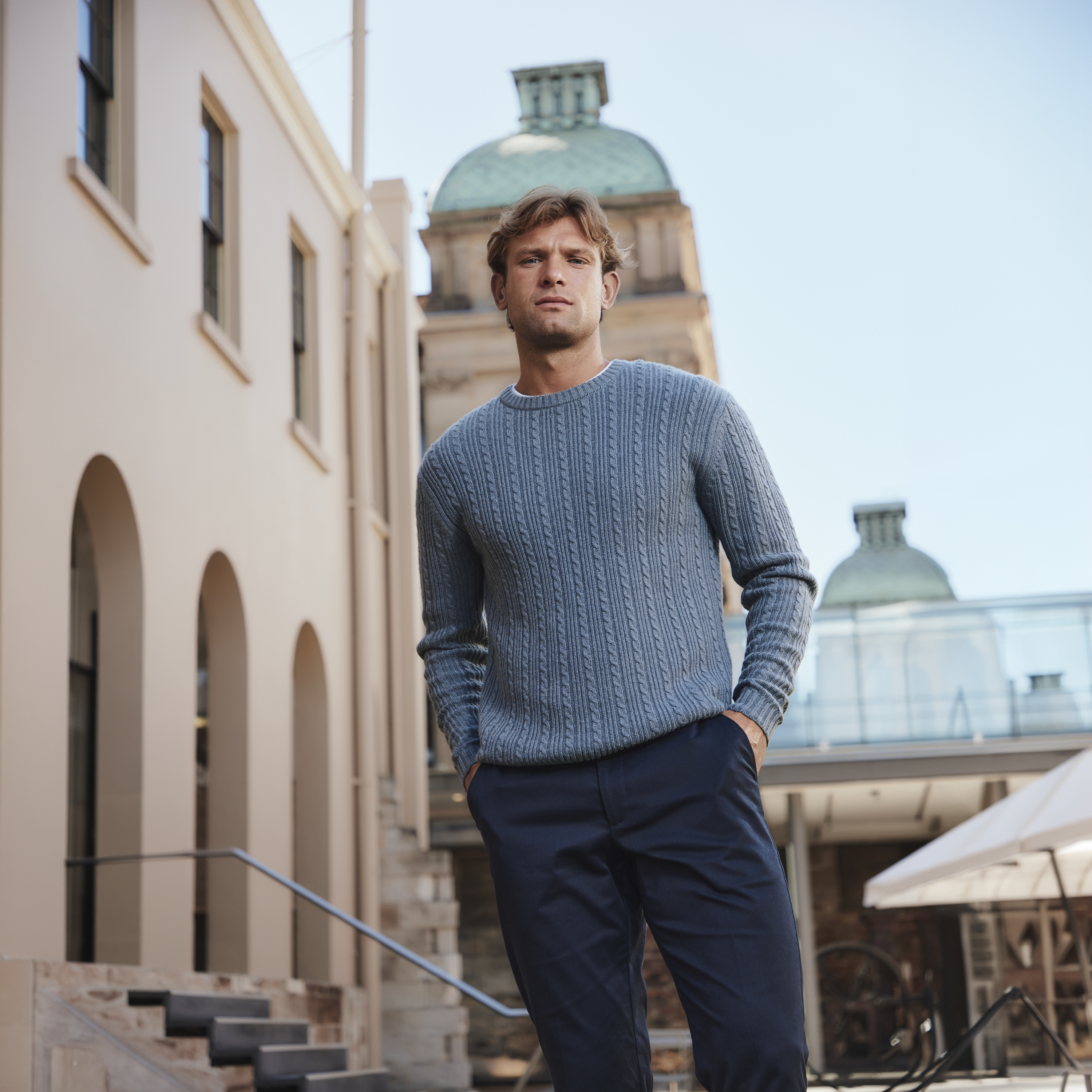 Rupert Wool Textured Crew Knit