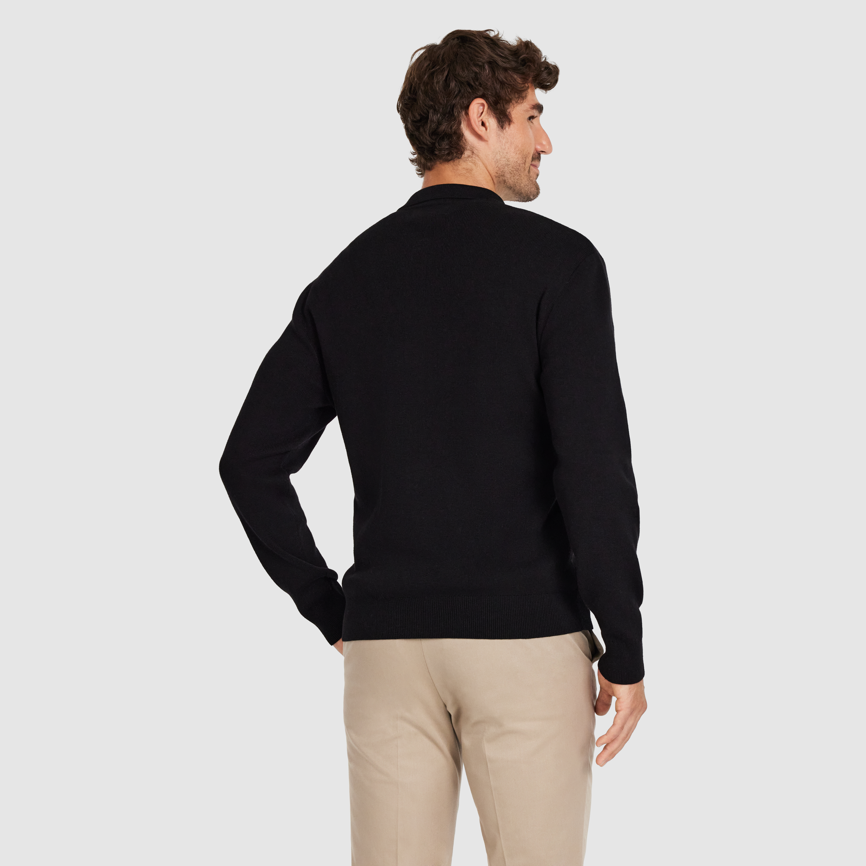 Black Atlas Zip Through Knit