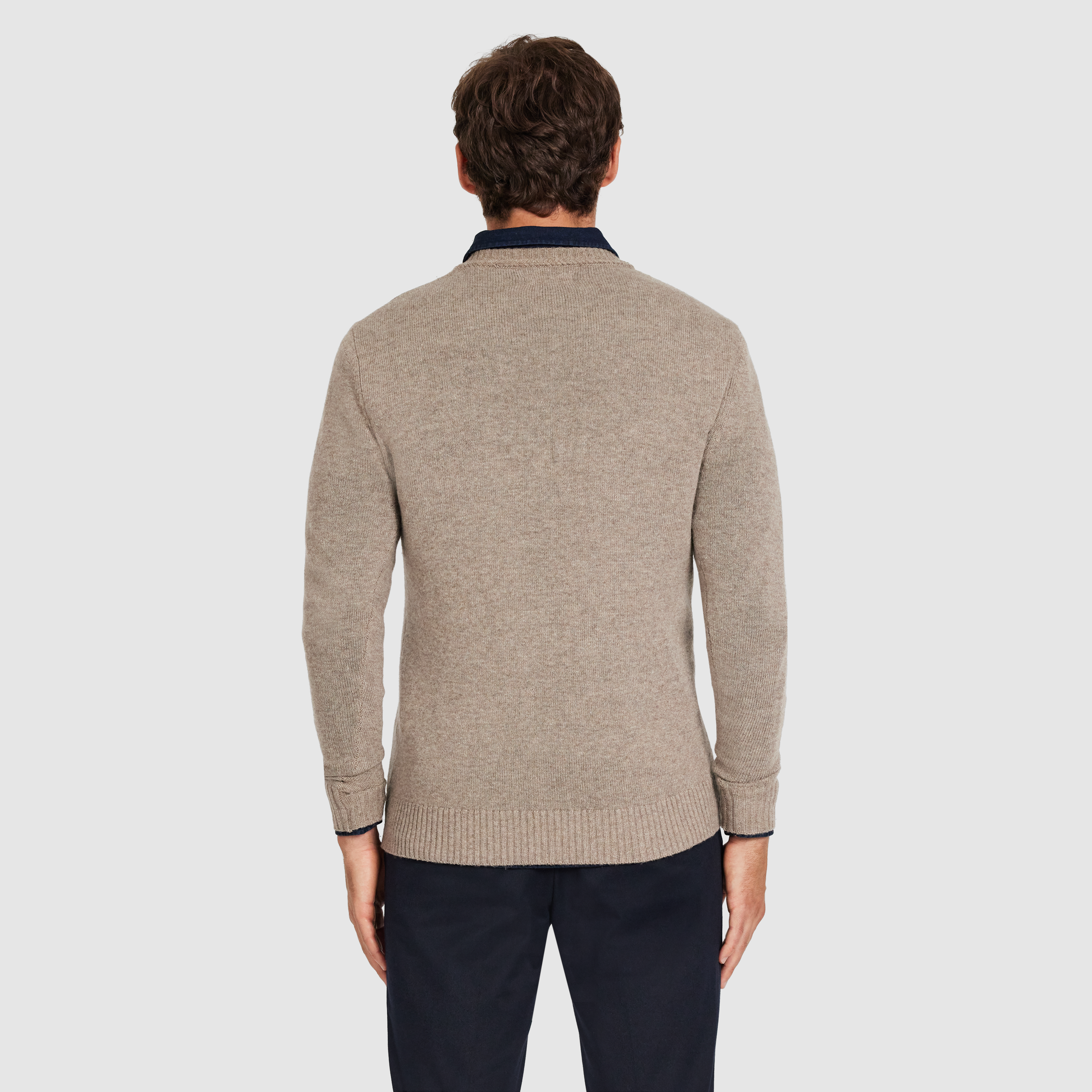 Mocha Orion Textured V Neck Knit