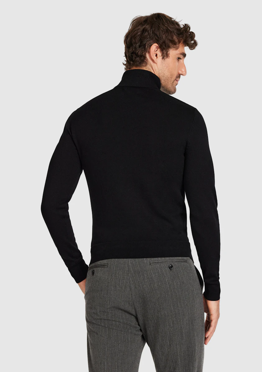 Black Marzell Roll Neck Knit