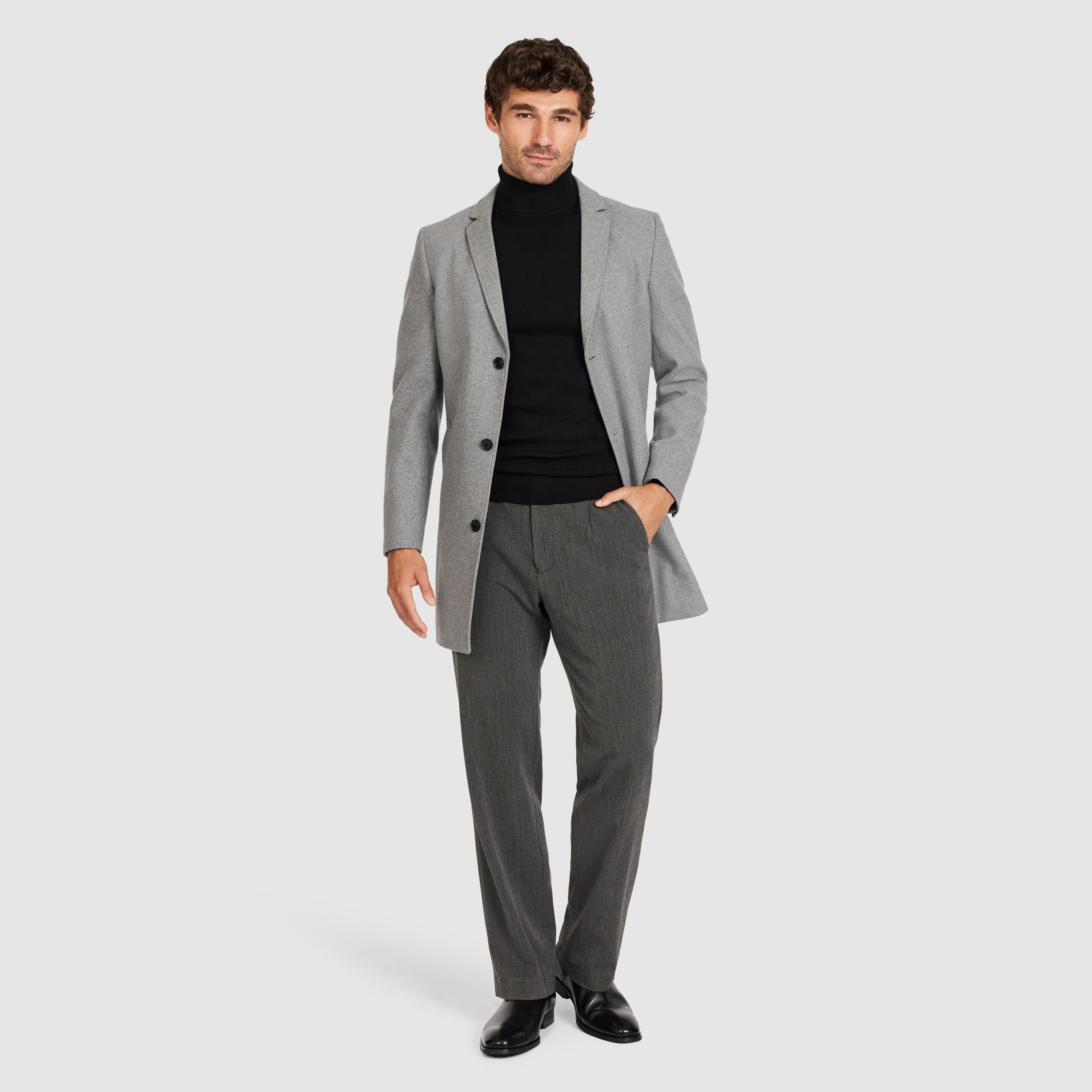 Black Marzell Roll Neck Knit