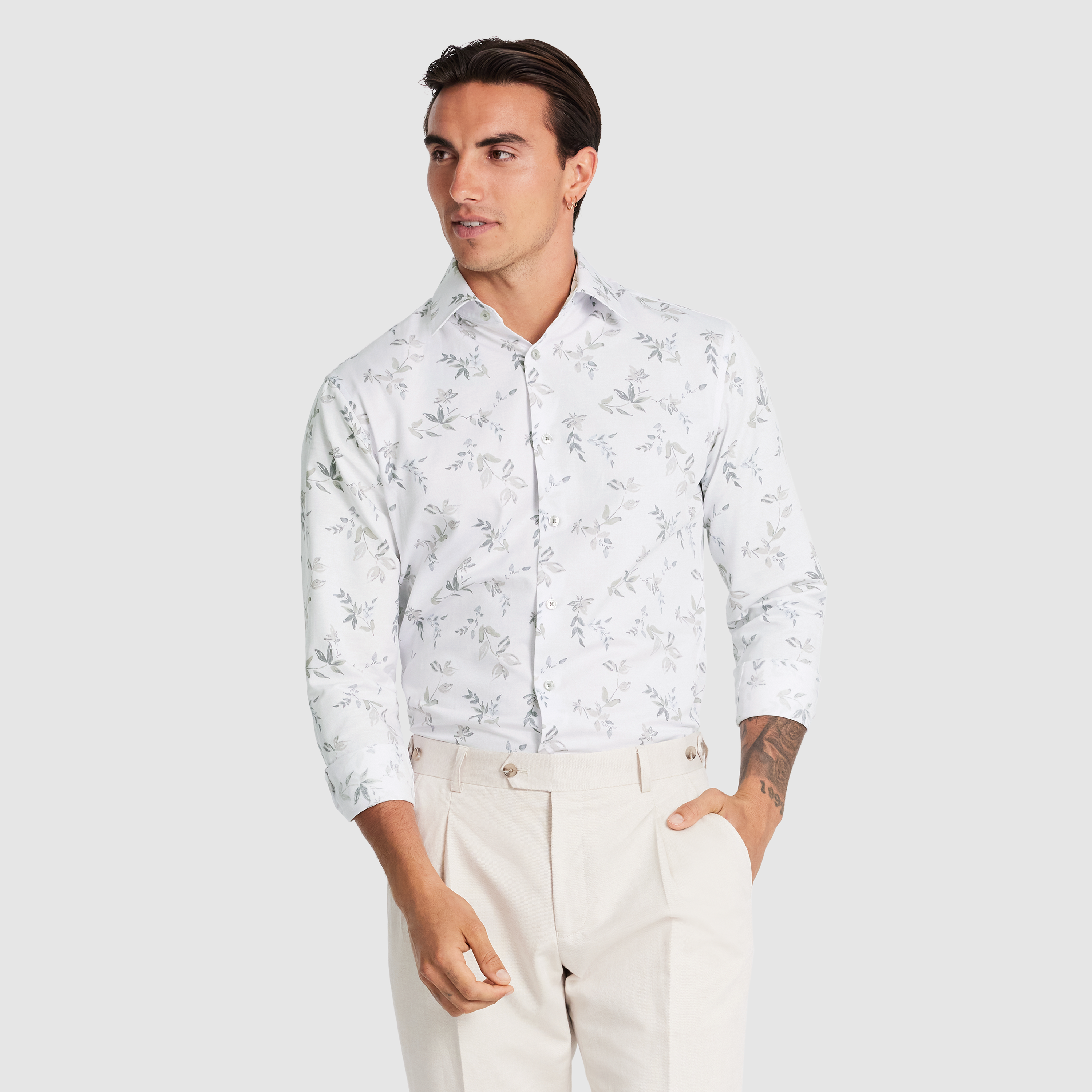 Jaipur Slim Floral Linen Shirt