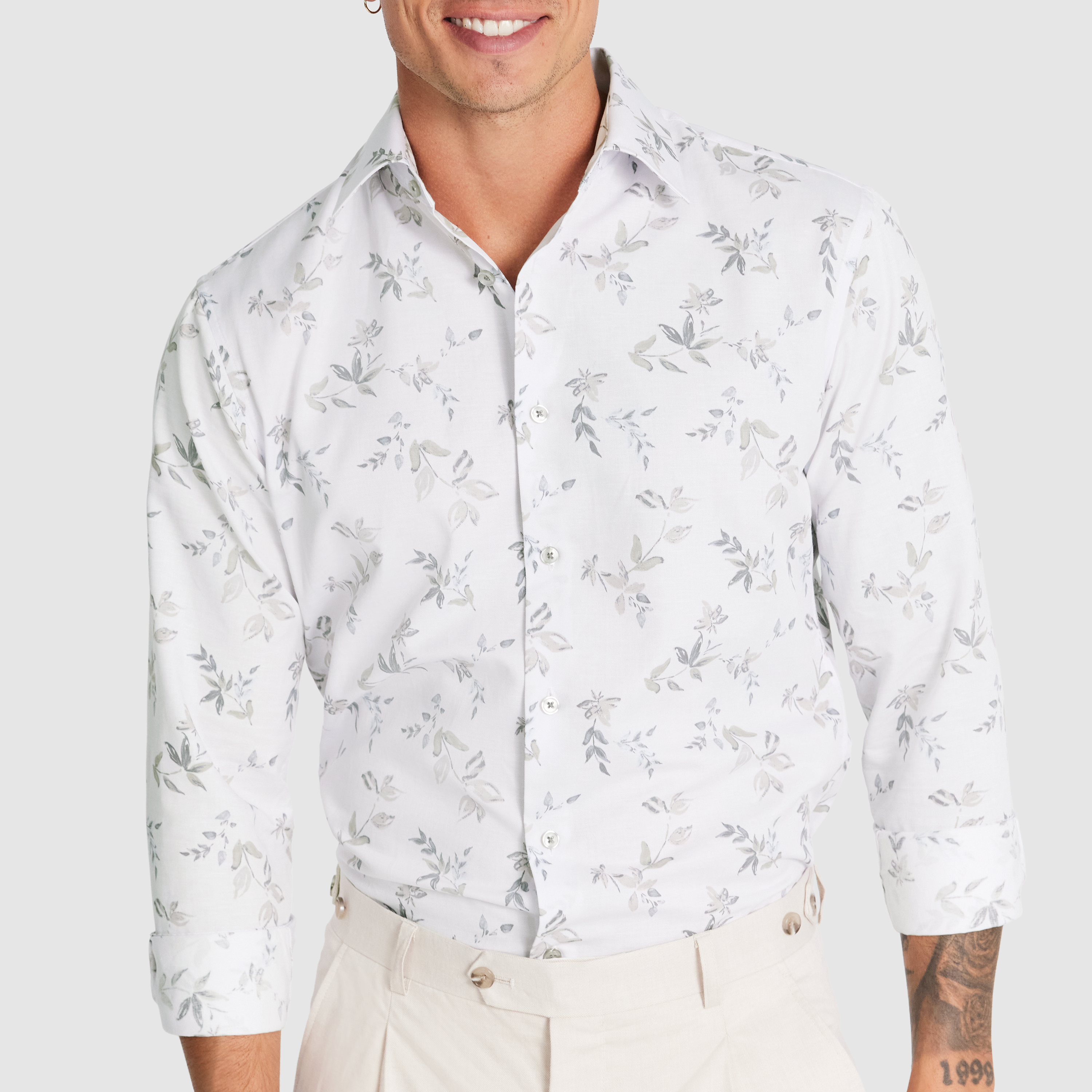 Jaipur Slim Floral Linen Shirt