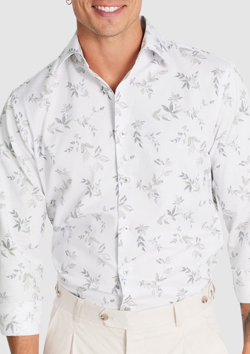 Jaipur Slim Floral Linen Shirt