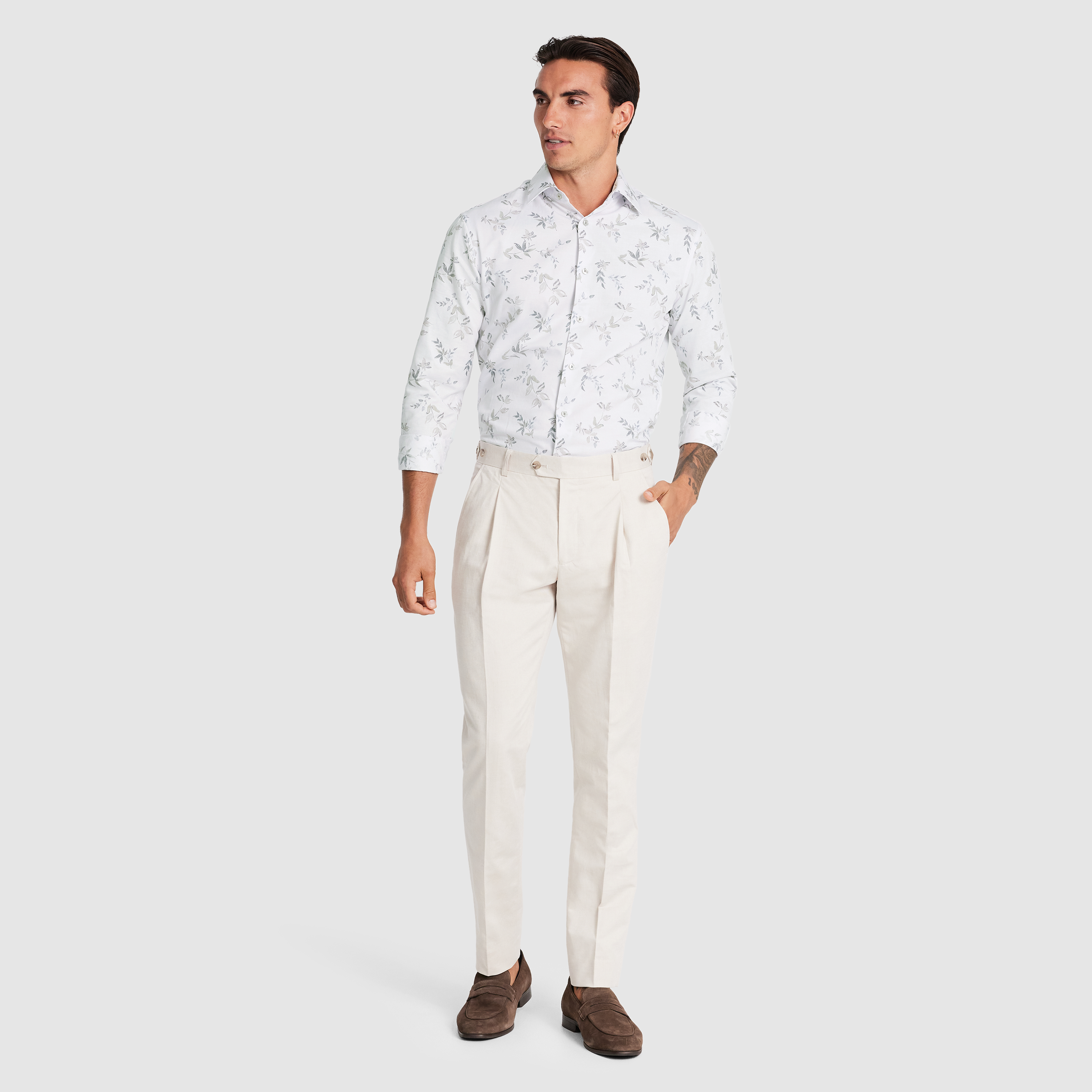 Jaipur Slim Floral Linen Shirt