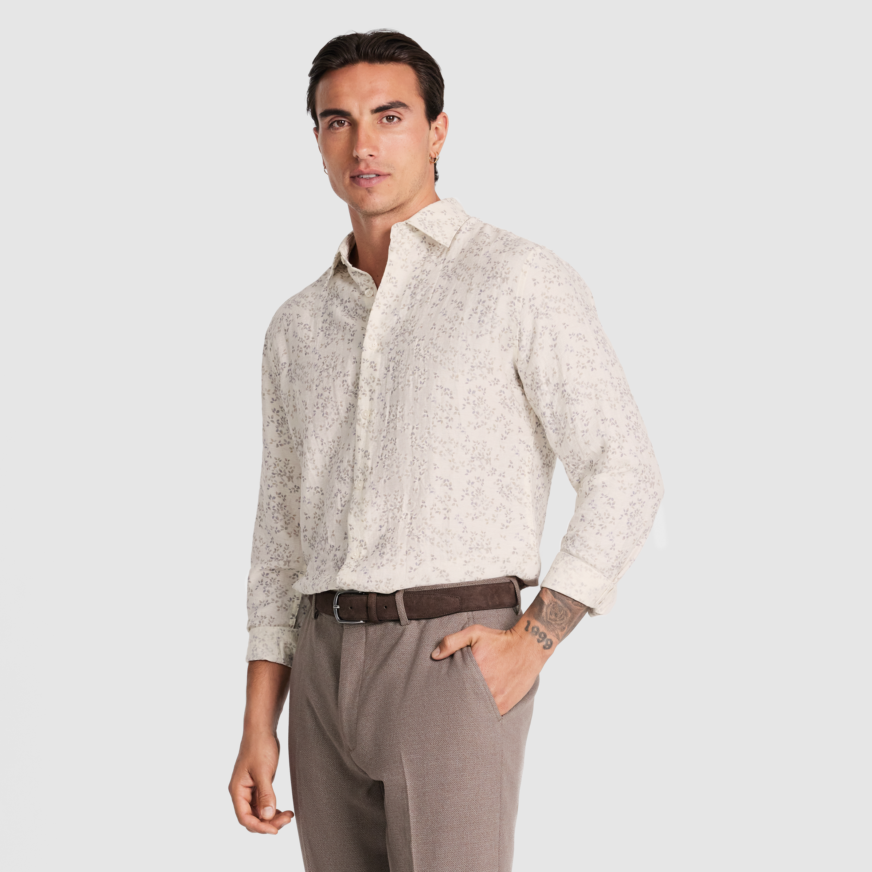 Autumn Leaf Linen Shirt