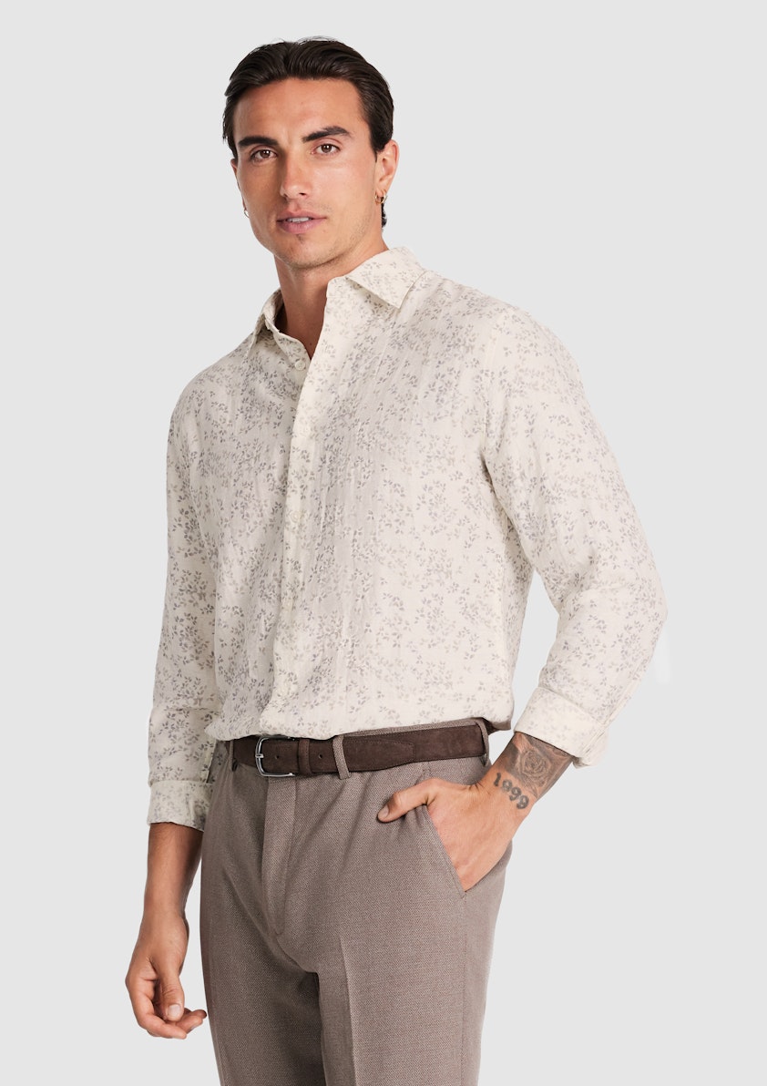 Autumn Leaf Linen Shirt