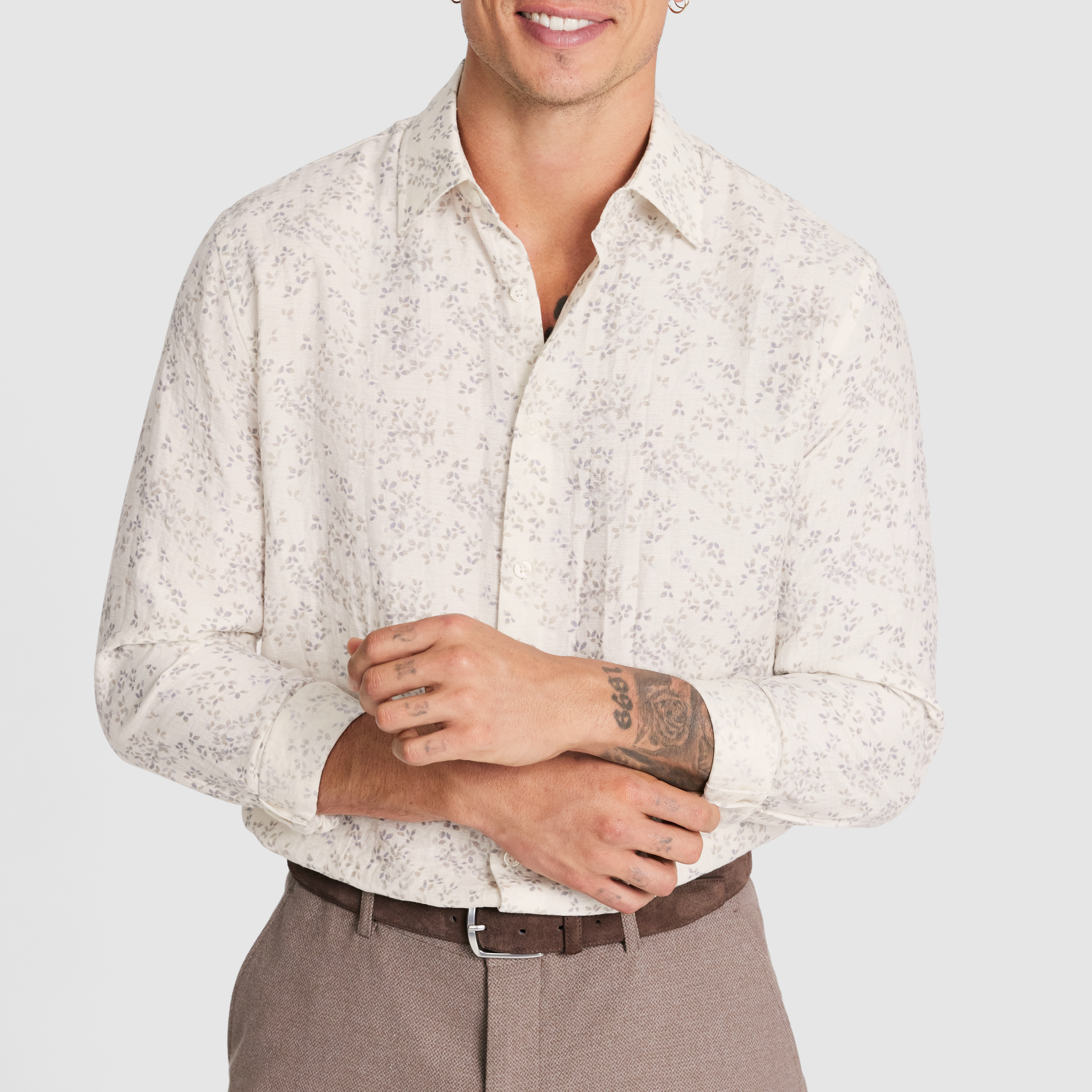 Autumn Leaf Linen Shirt