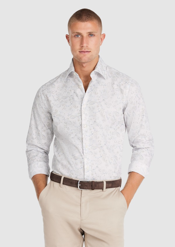 Taj Slim Paisley Shirt