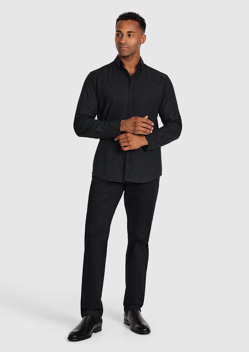 Charcoal Barrett Textured Check Shirt