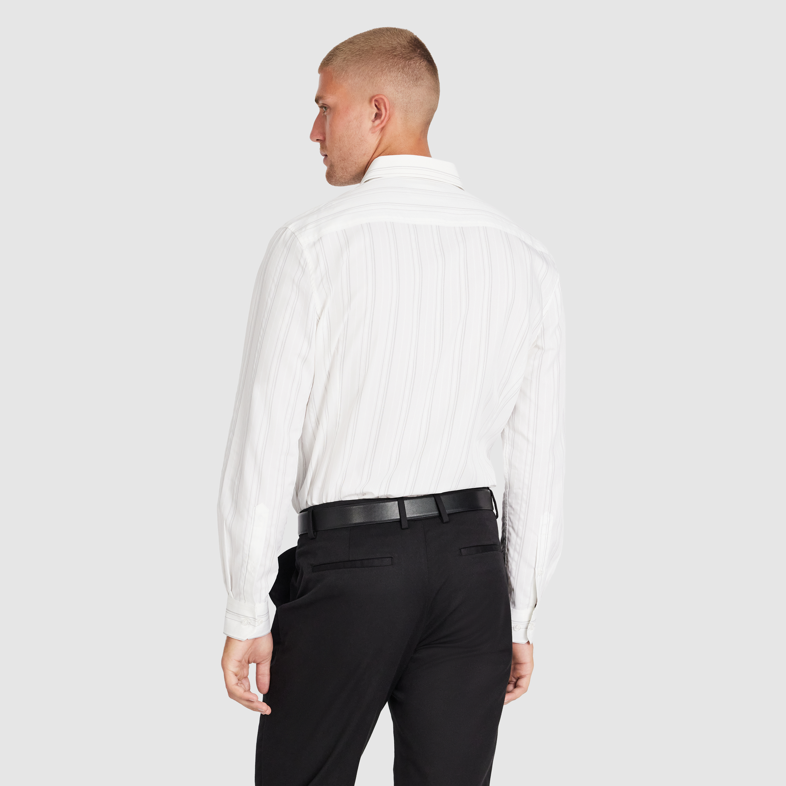 White Allied Stripe Shirt