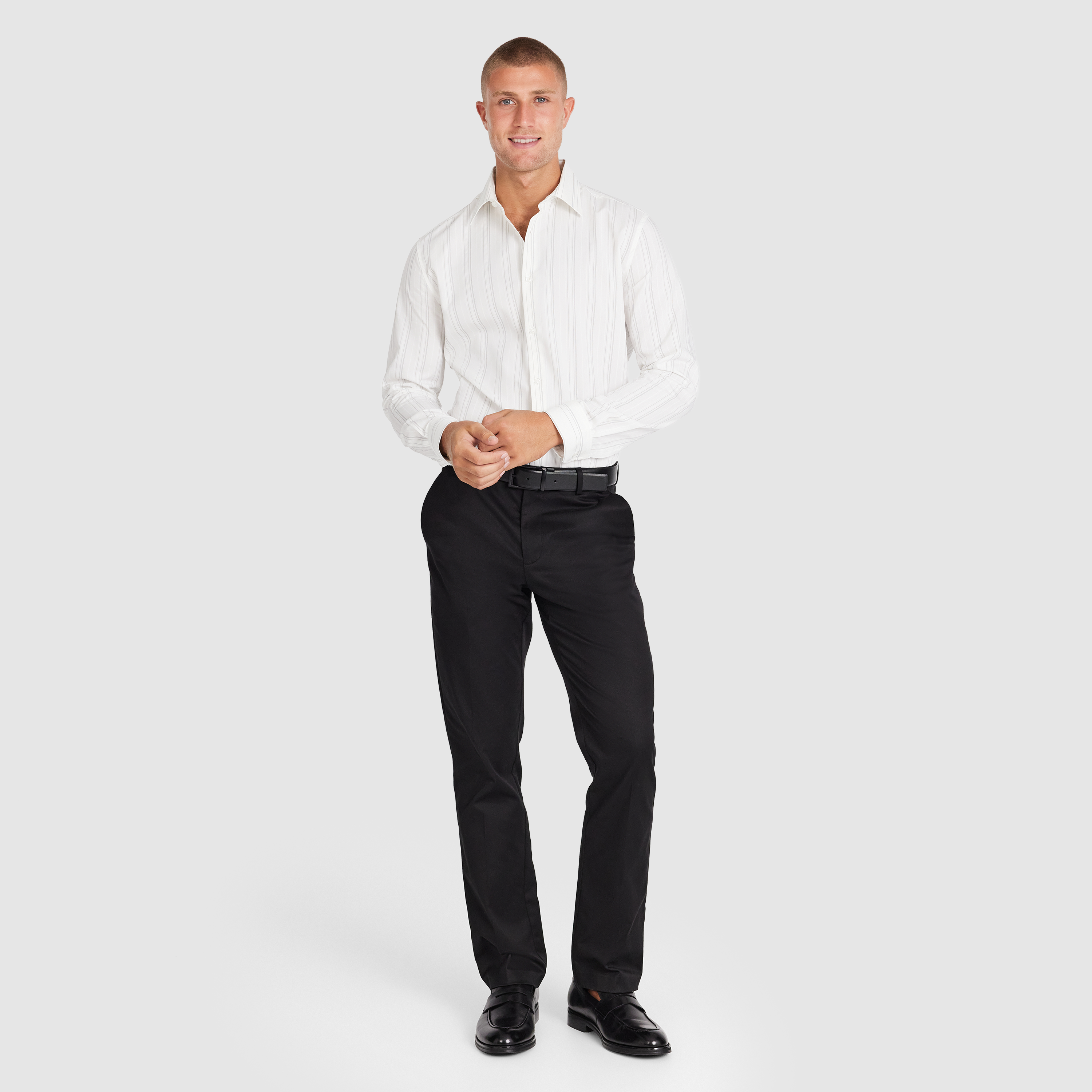 White Allied Stripe Shirt