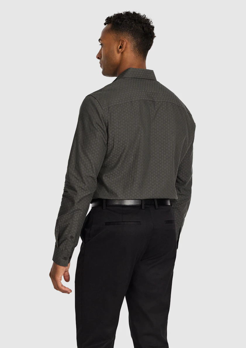 Khaki Nate Textured Shirt