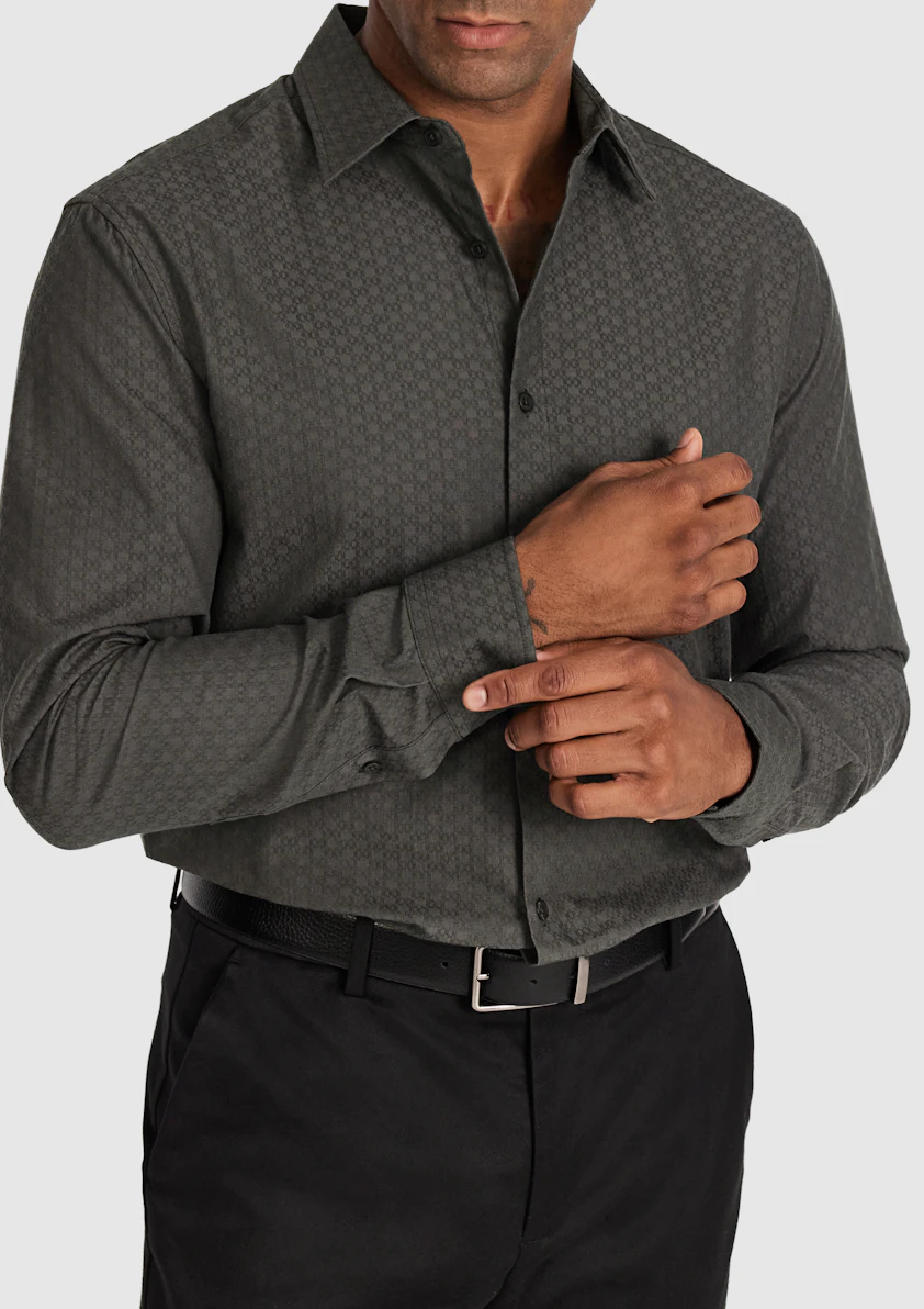 Khaki Nate Textured Shirt