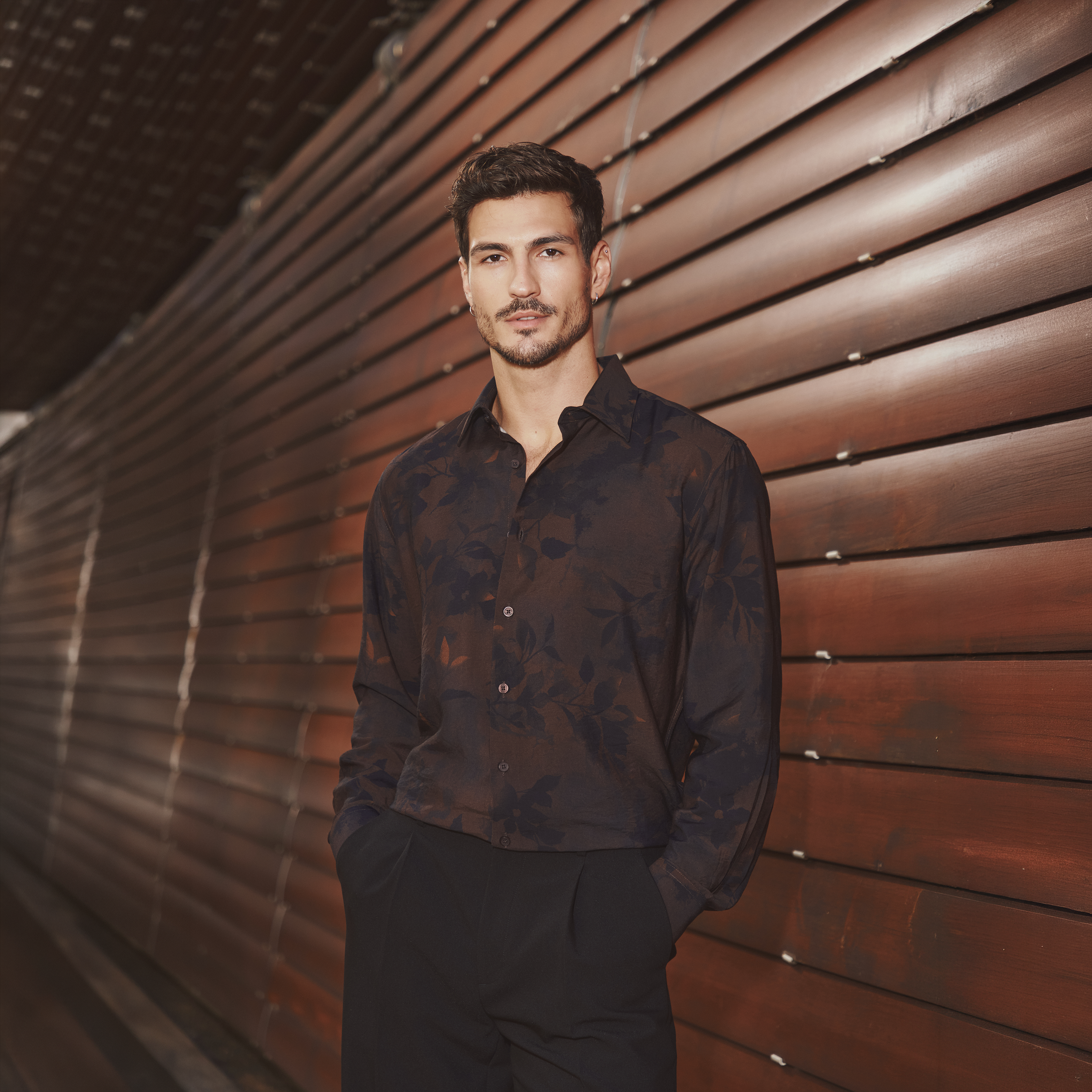 Rust Venus Viscose Abstract Shirt