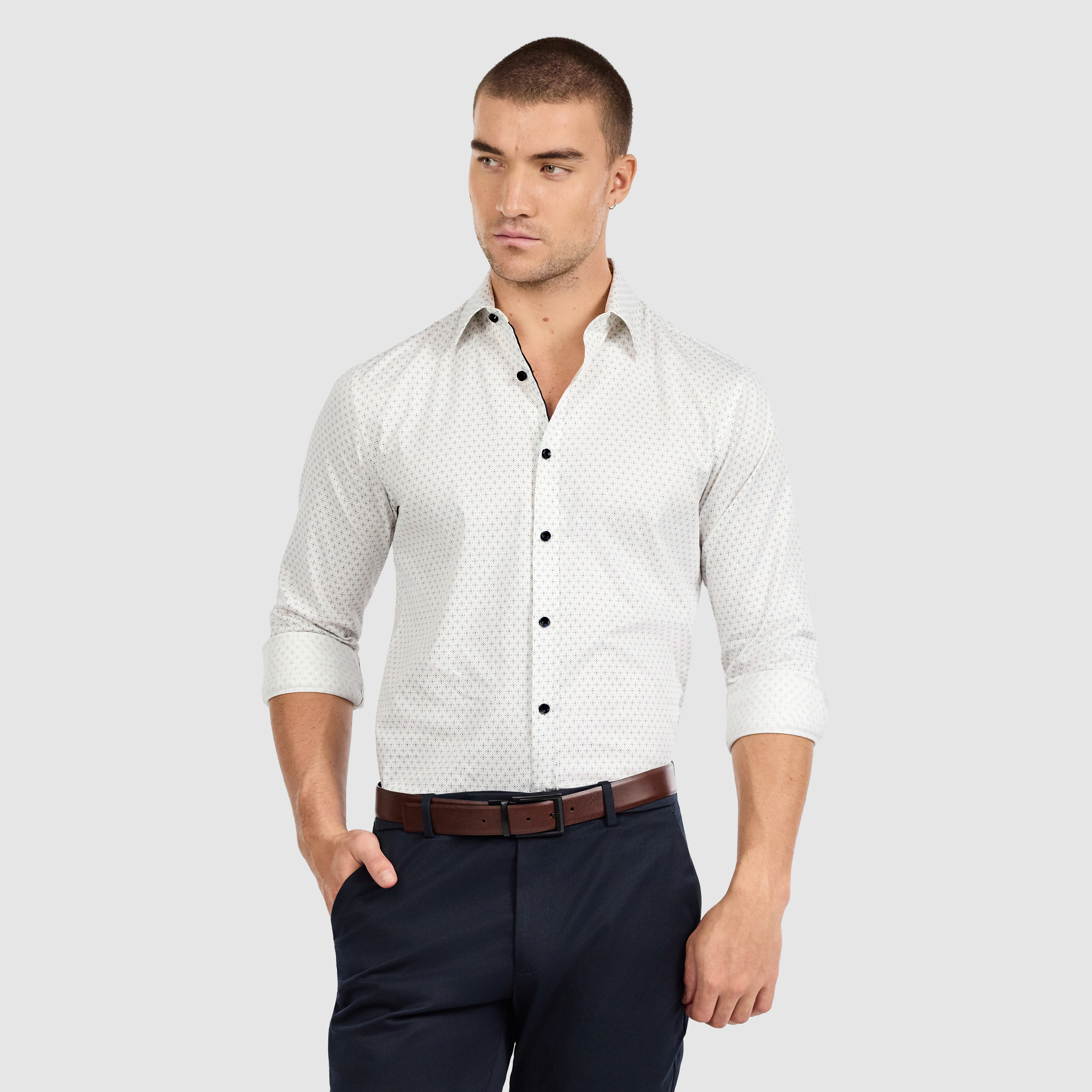 Venice Slim Stretch Geo Shirt