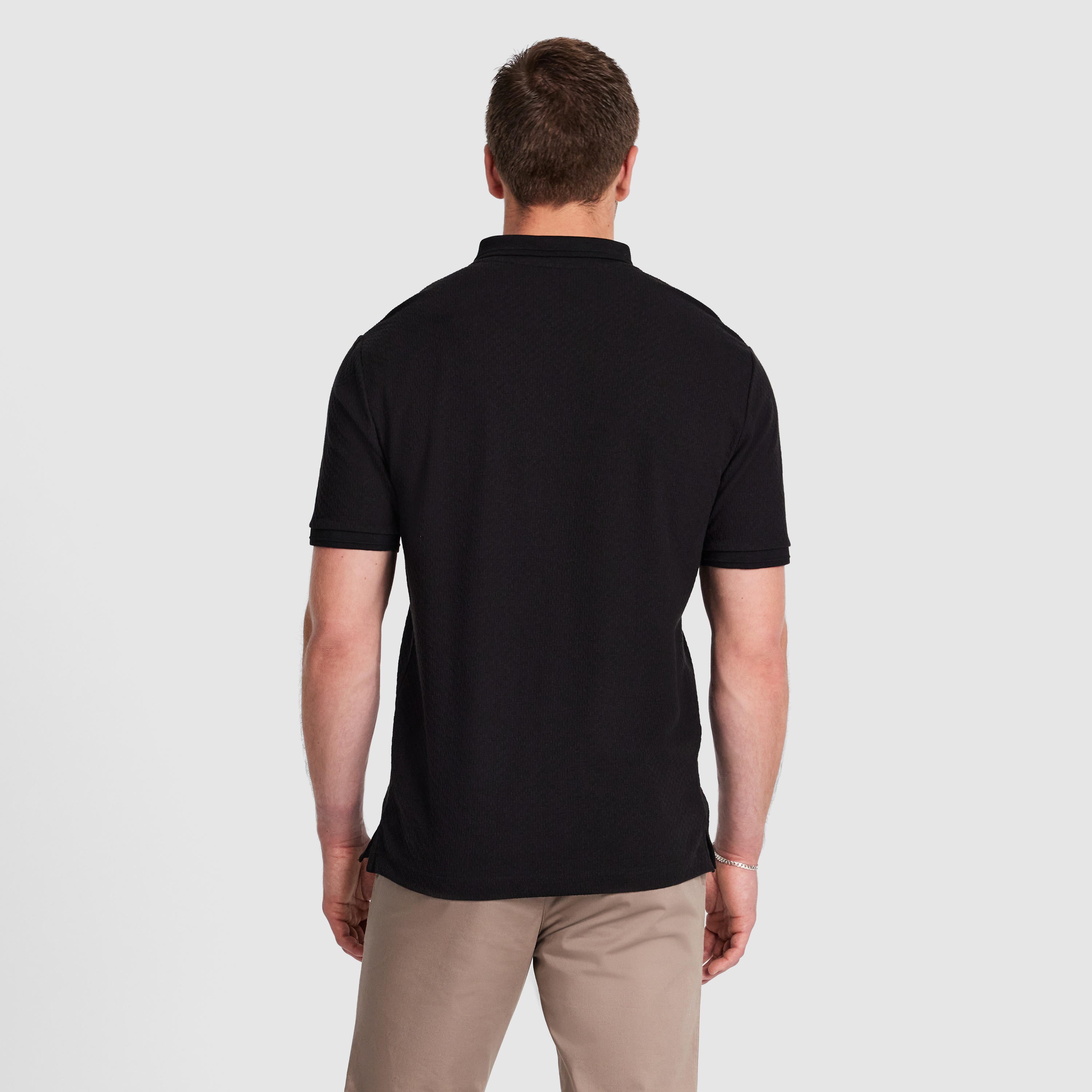 Leni Textured Zip Polo