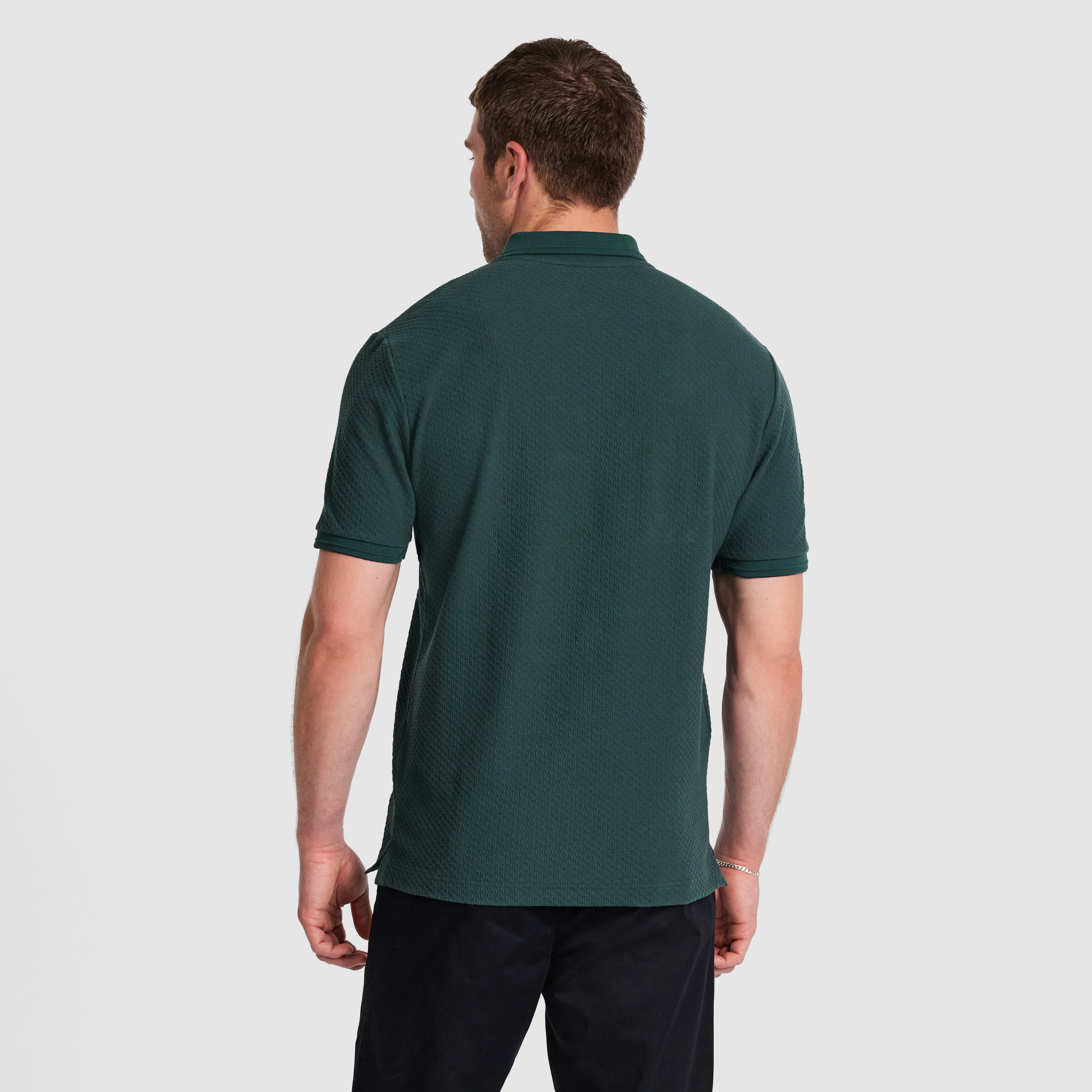 Leni Textured Zip Polo