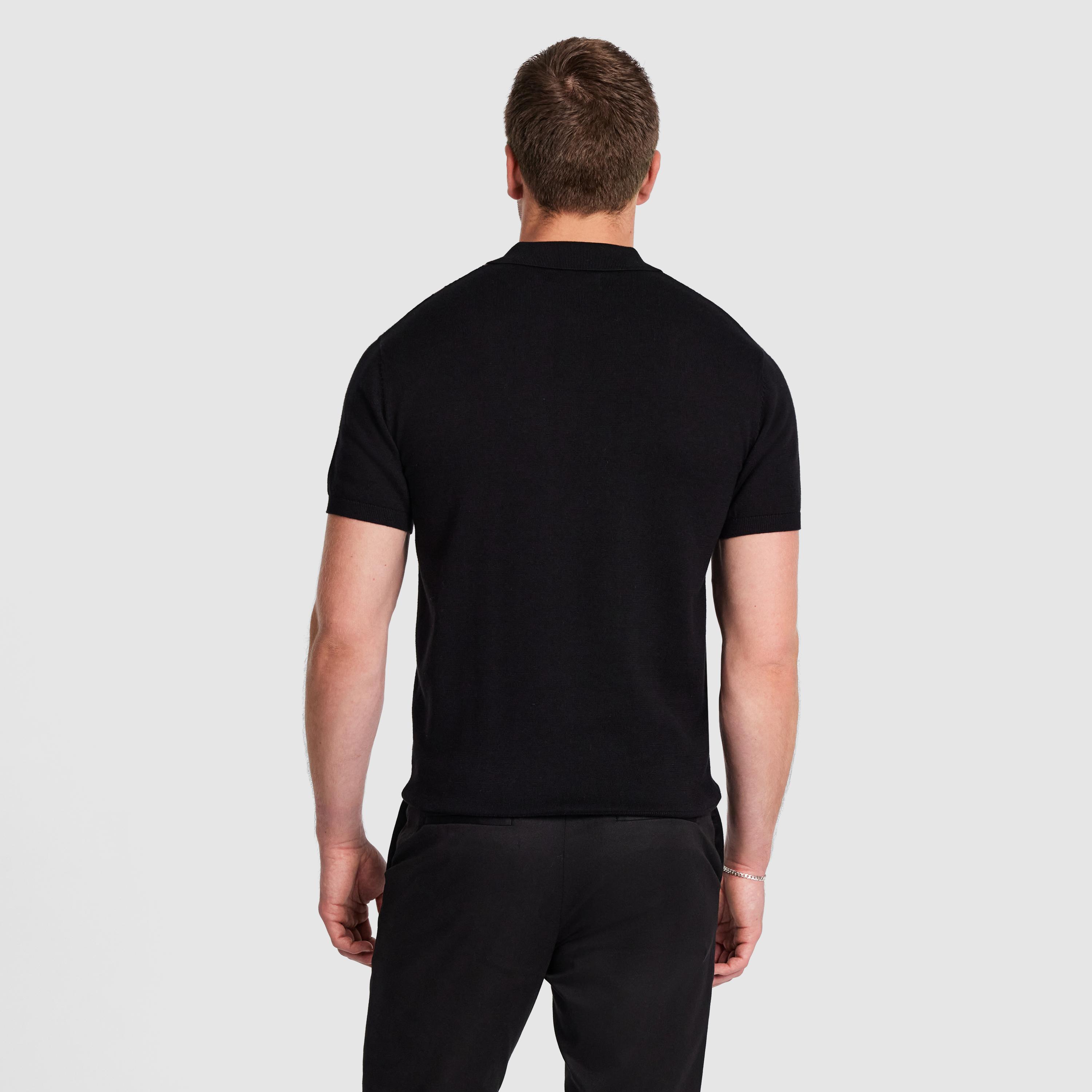 Luiz Stripe Zip Knit Polo