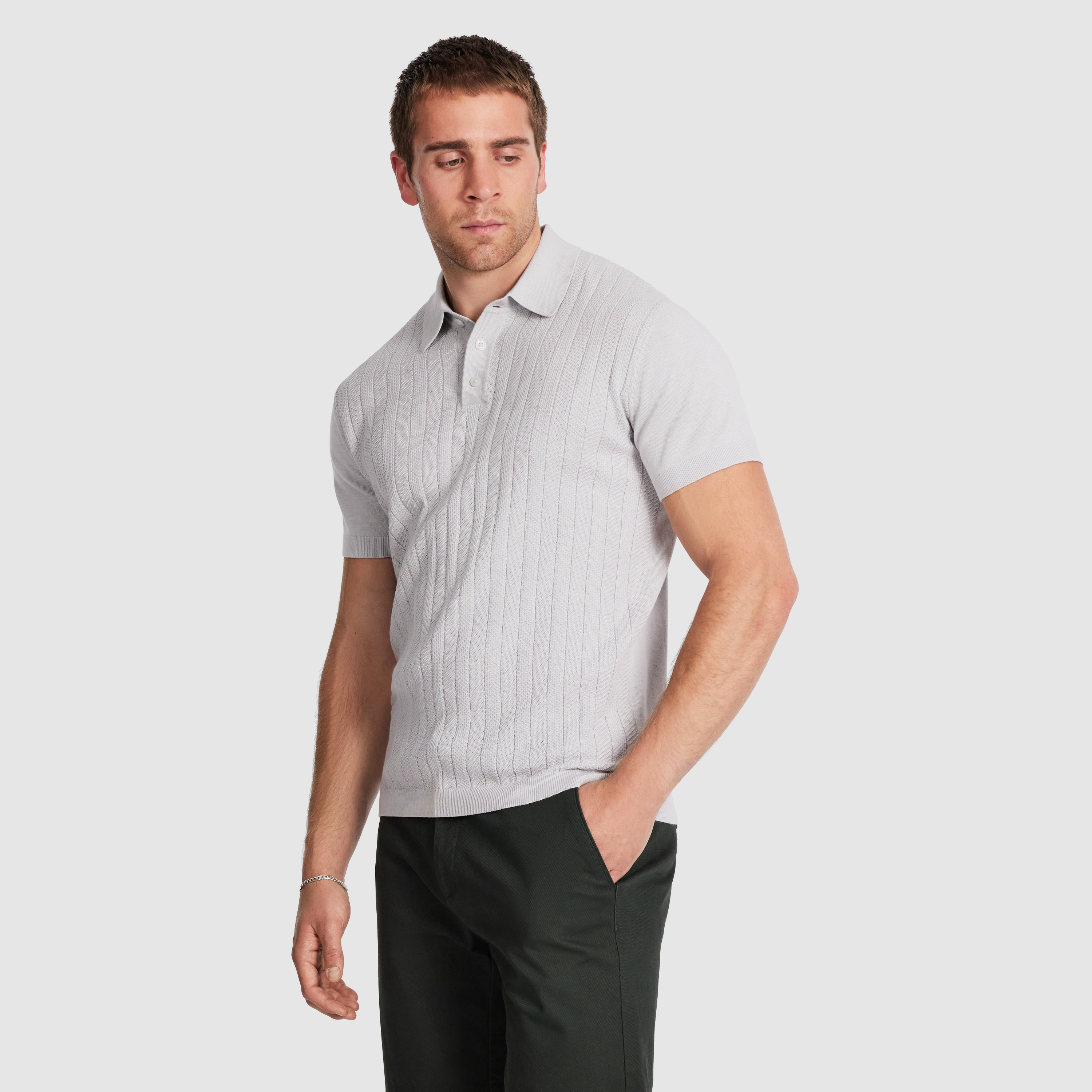 Silver Johan Knit Polo