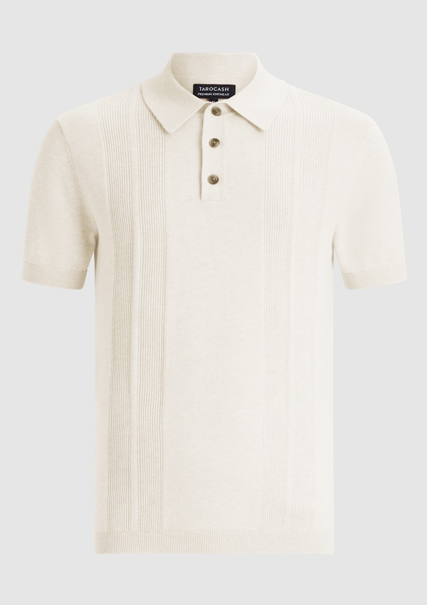Oatmeal Karim Knit Polo