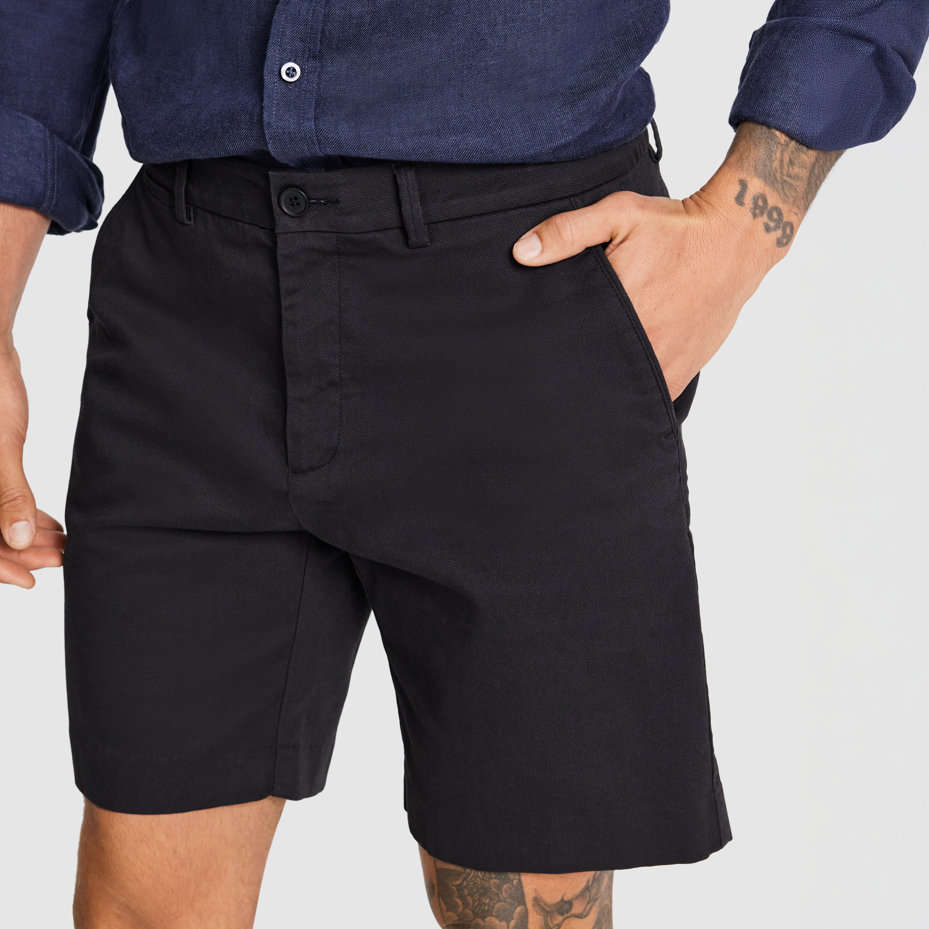 Black Riviera Stretch Short