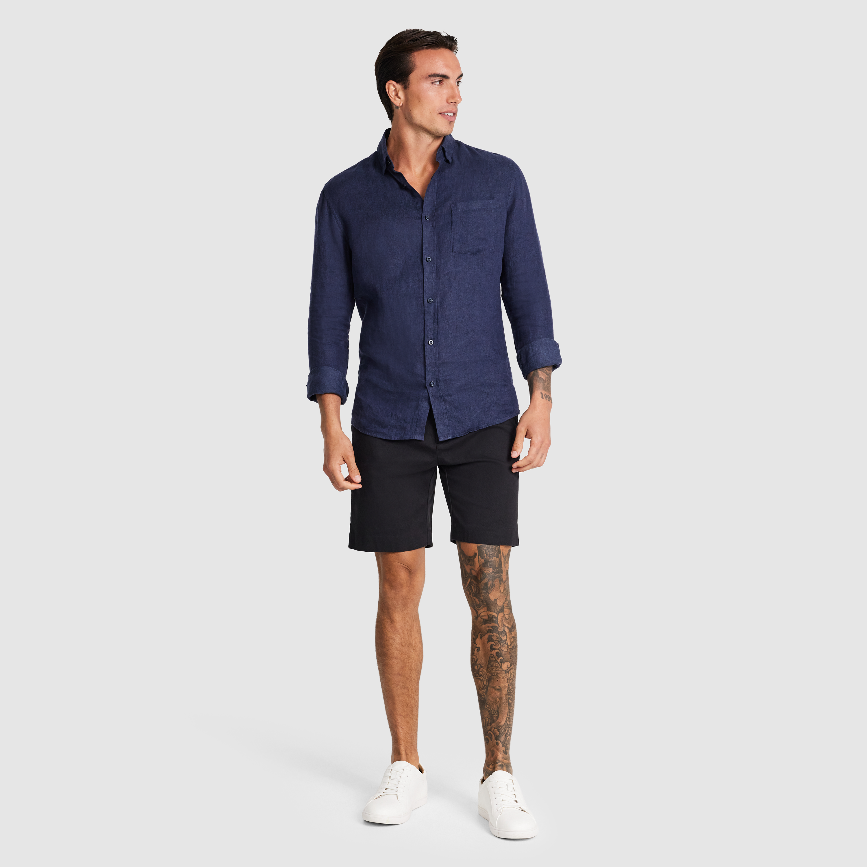 Black Riviera Stretch Short