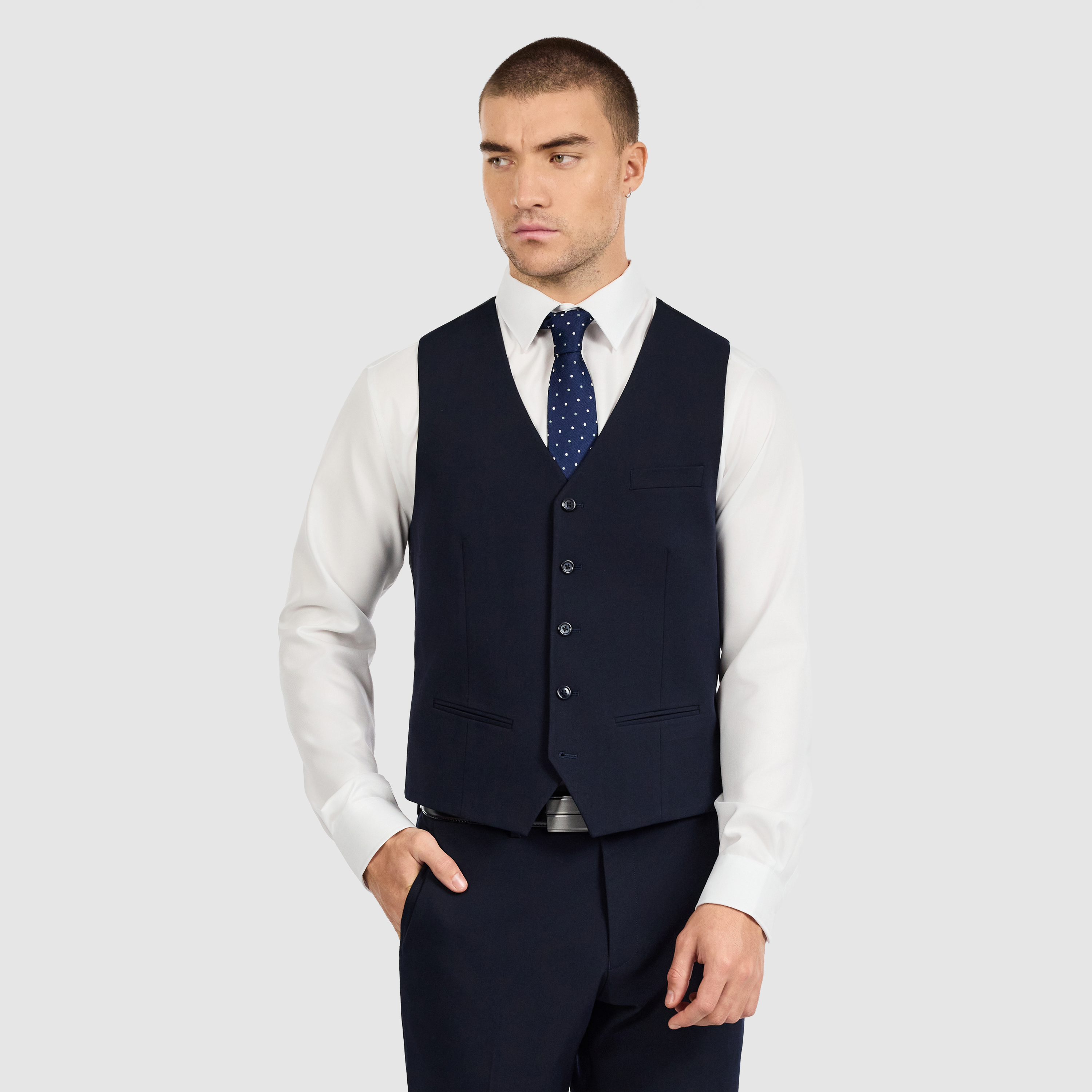  Navy Bentley Regular Three Piece Suit