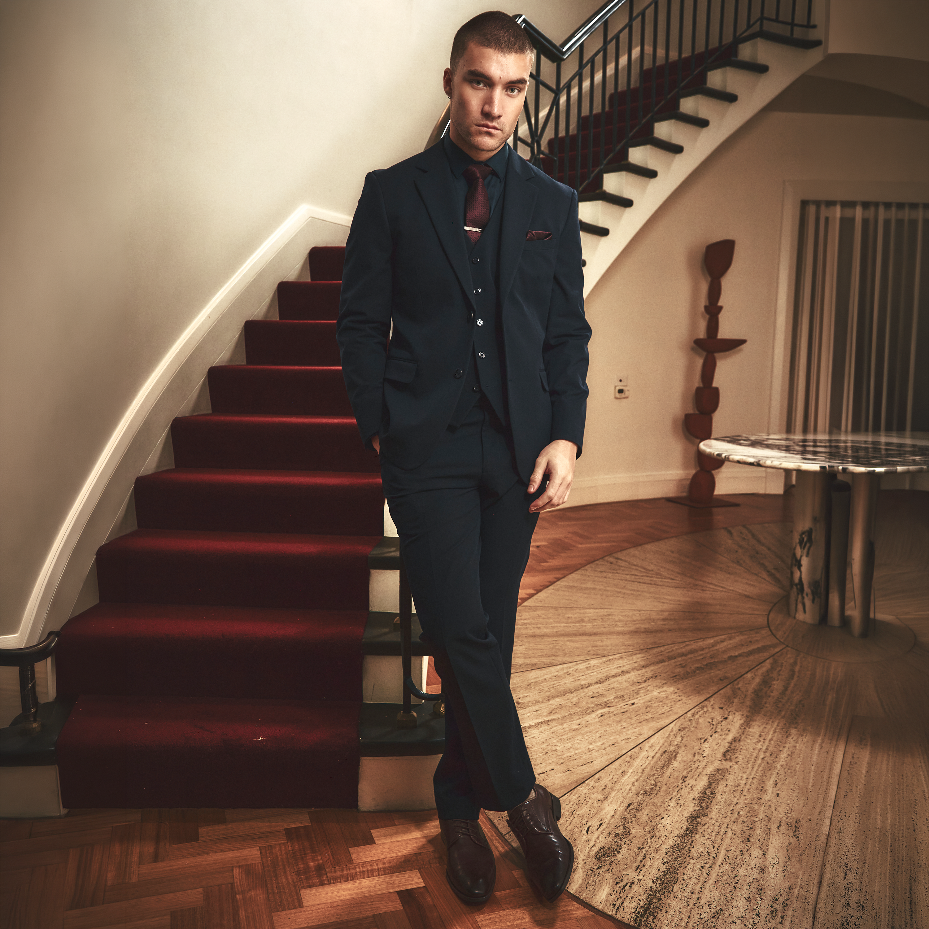 Navy Bentley Suit Jacket