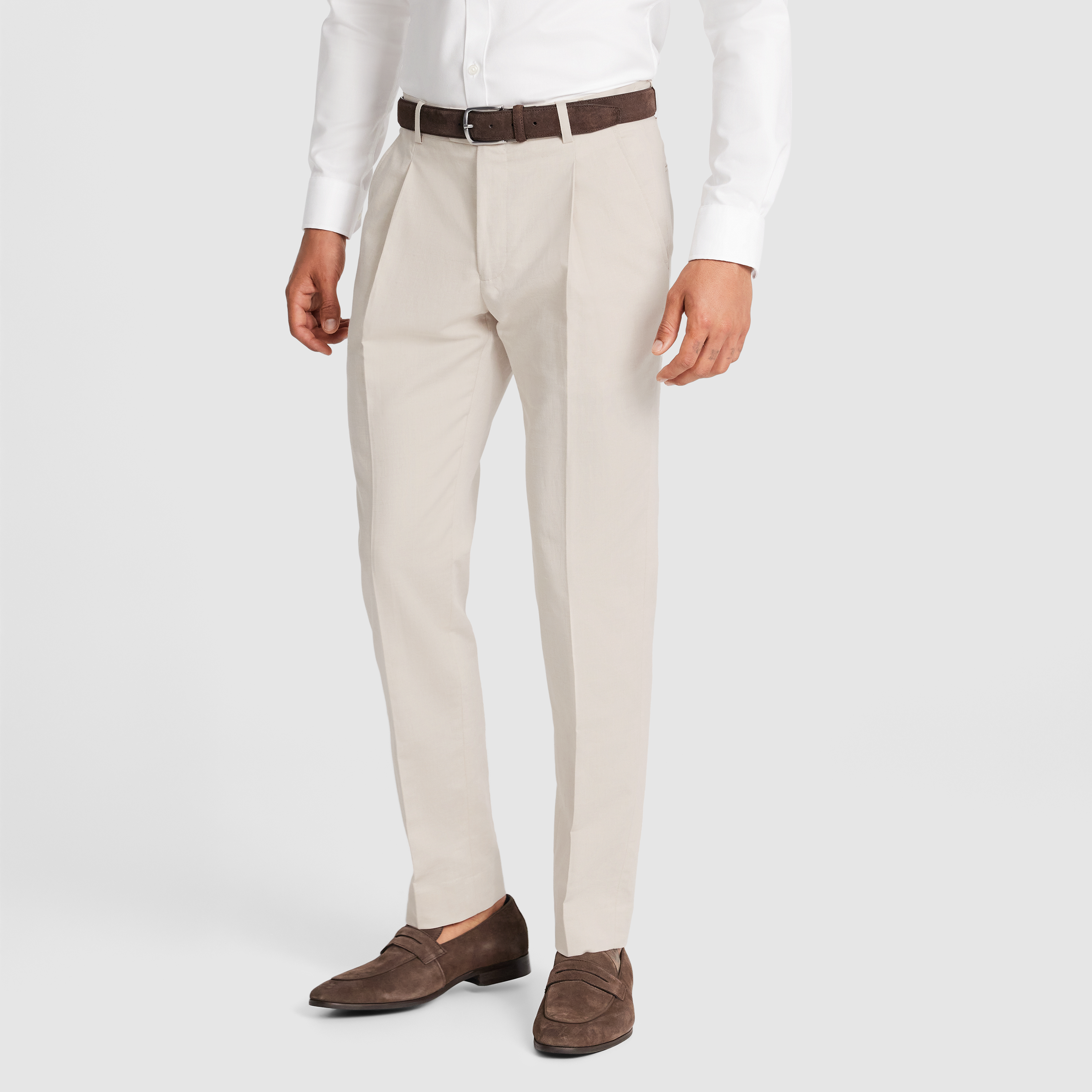  Natural Jaeden Slim Linen Suit