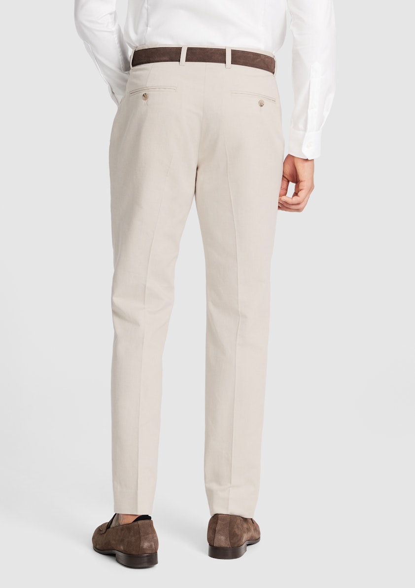 Natural Jaeden Slim Linen Suit