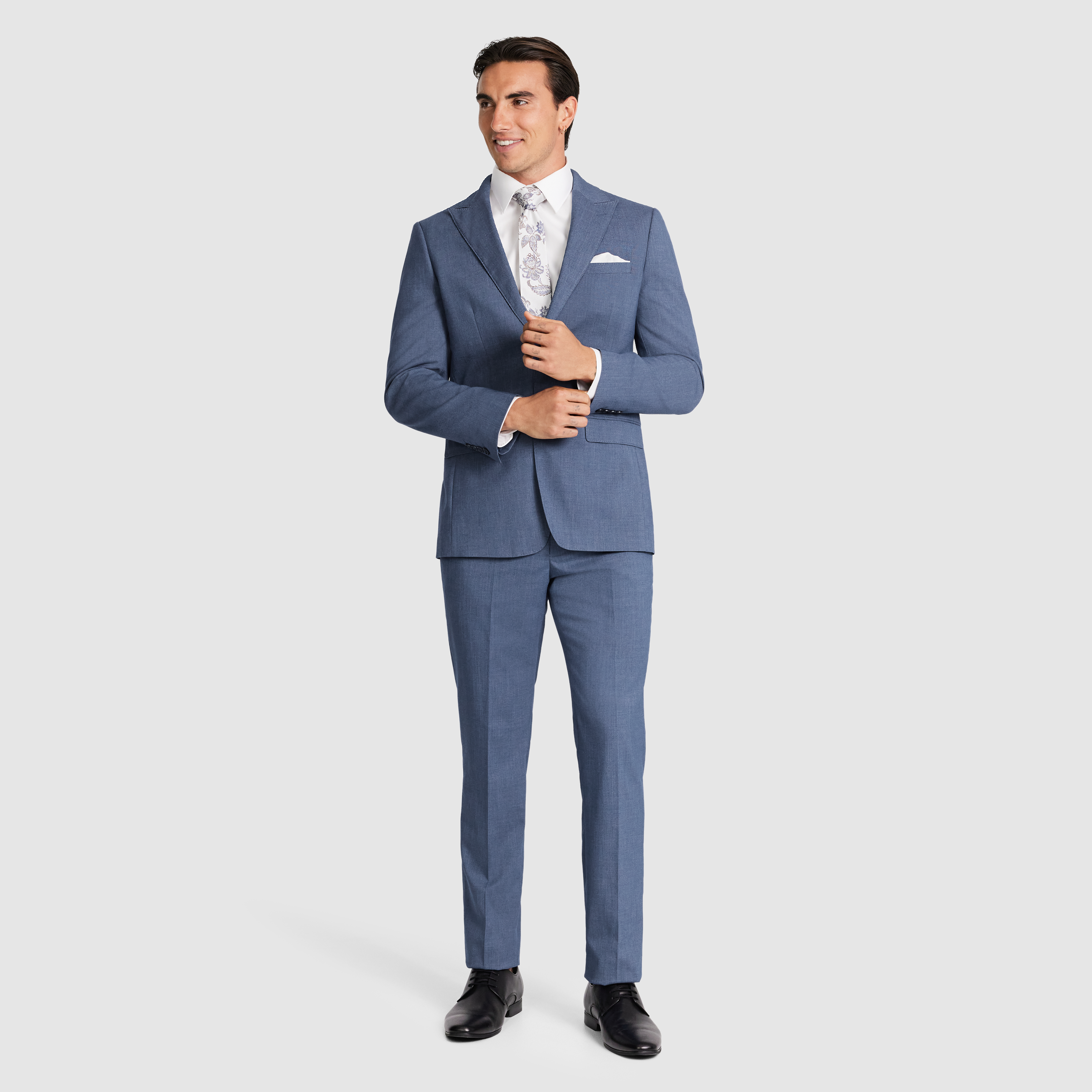 Mid Blue Desoto Slim Suit Jacket
