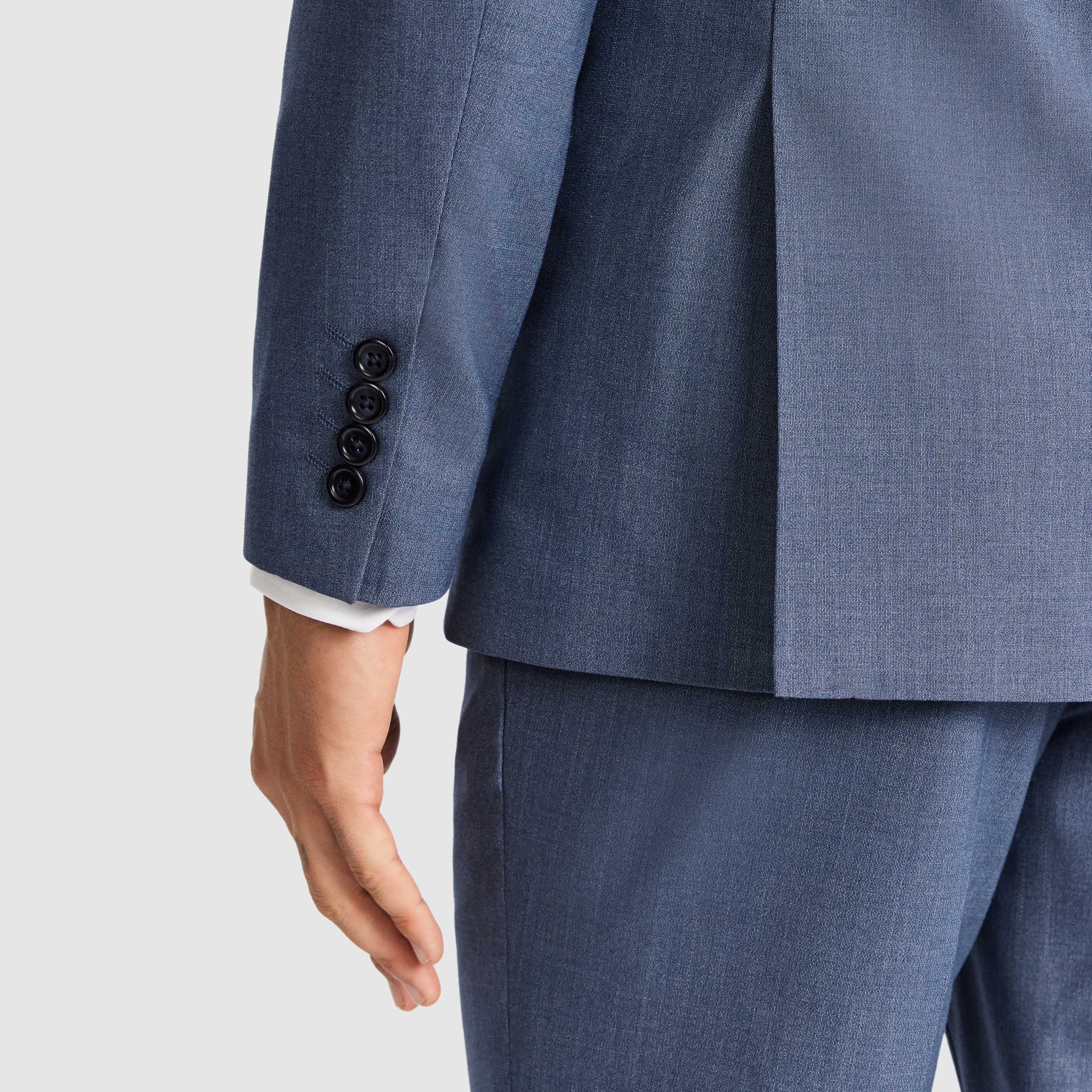 Mid Blue Desoto Slim Suit Jacket