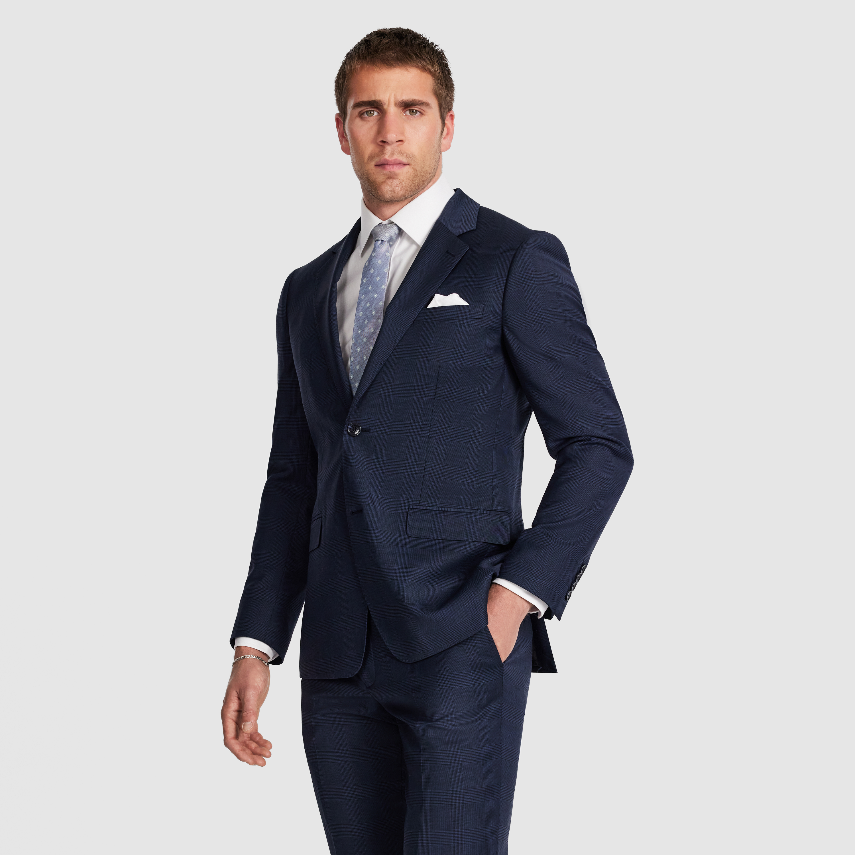 Ty Slim Check Wool Suit Jkt