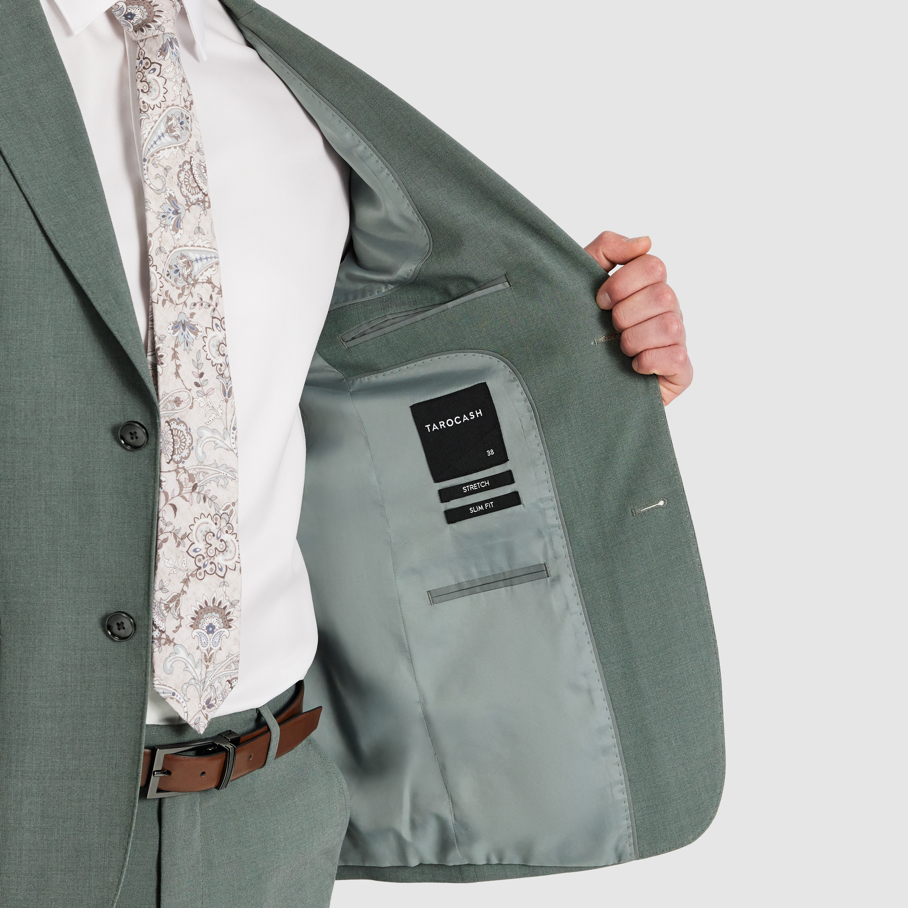 Mid Green Eli Slim Suit Jacket