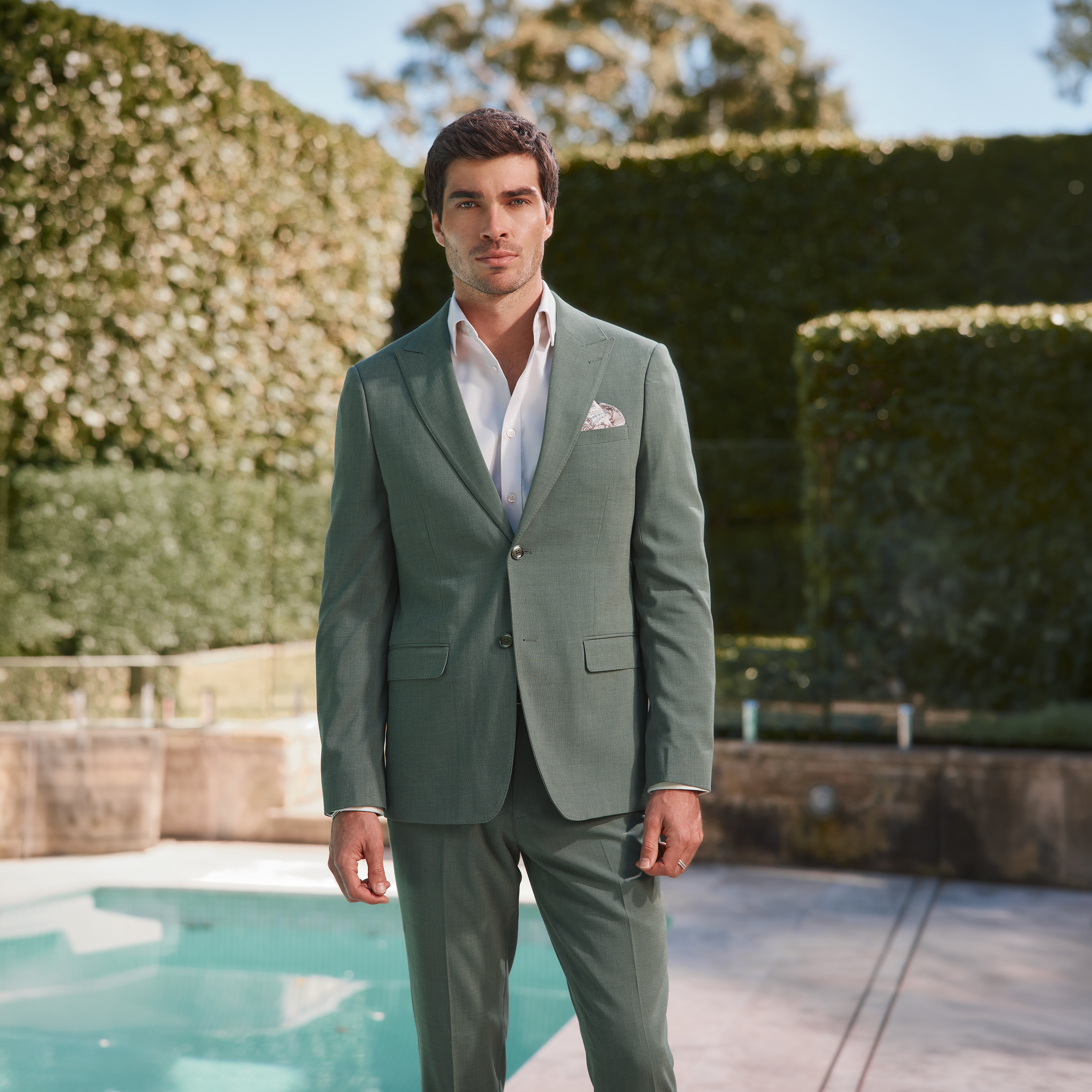 Mid Green Eli Slim Suit Jacket