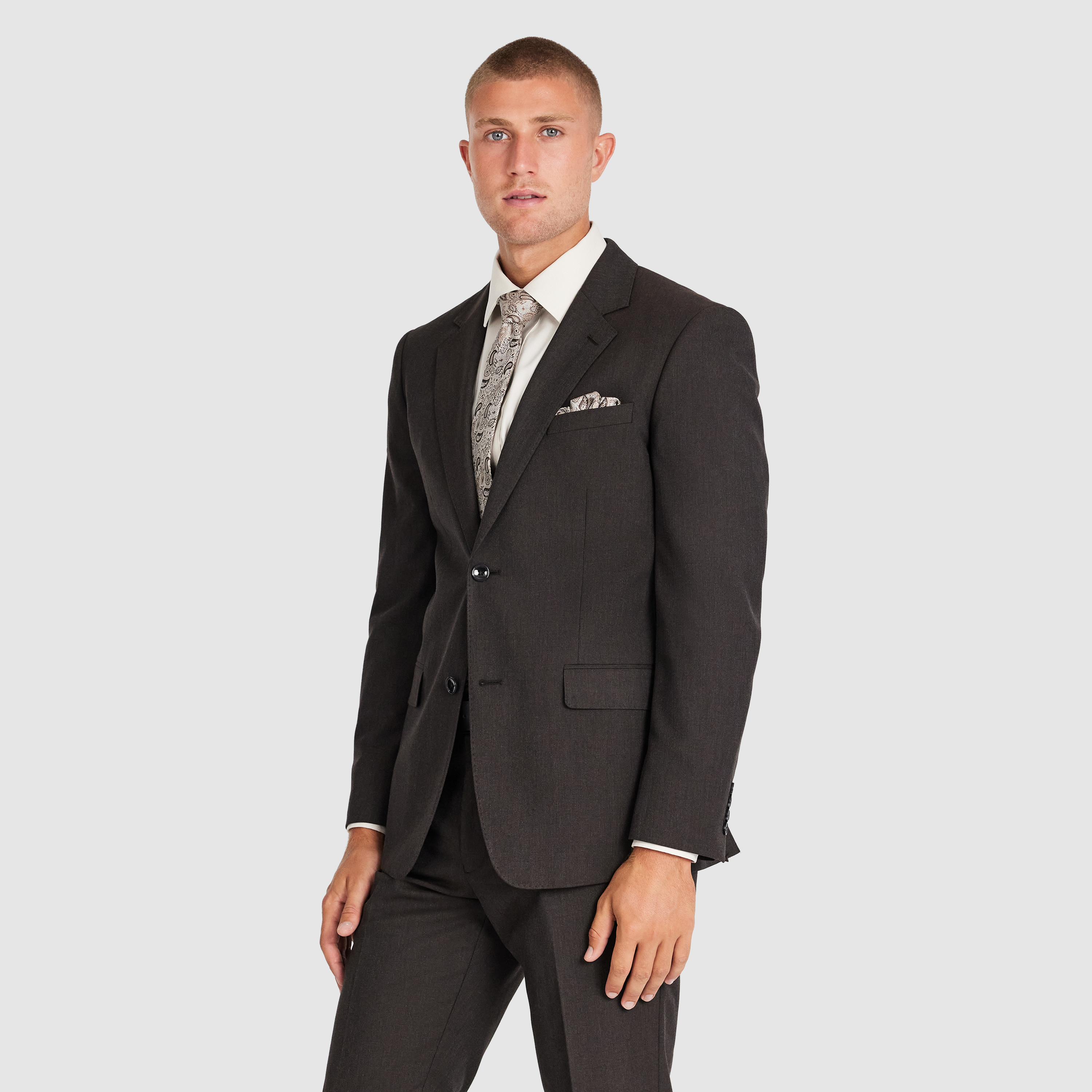 Chocolate Norris Slim Suit Jacket